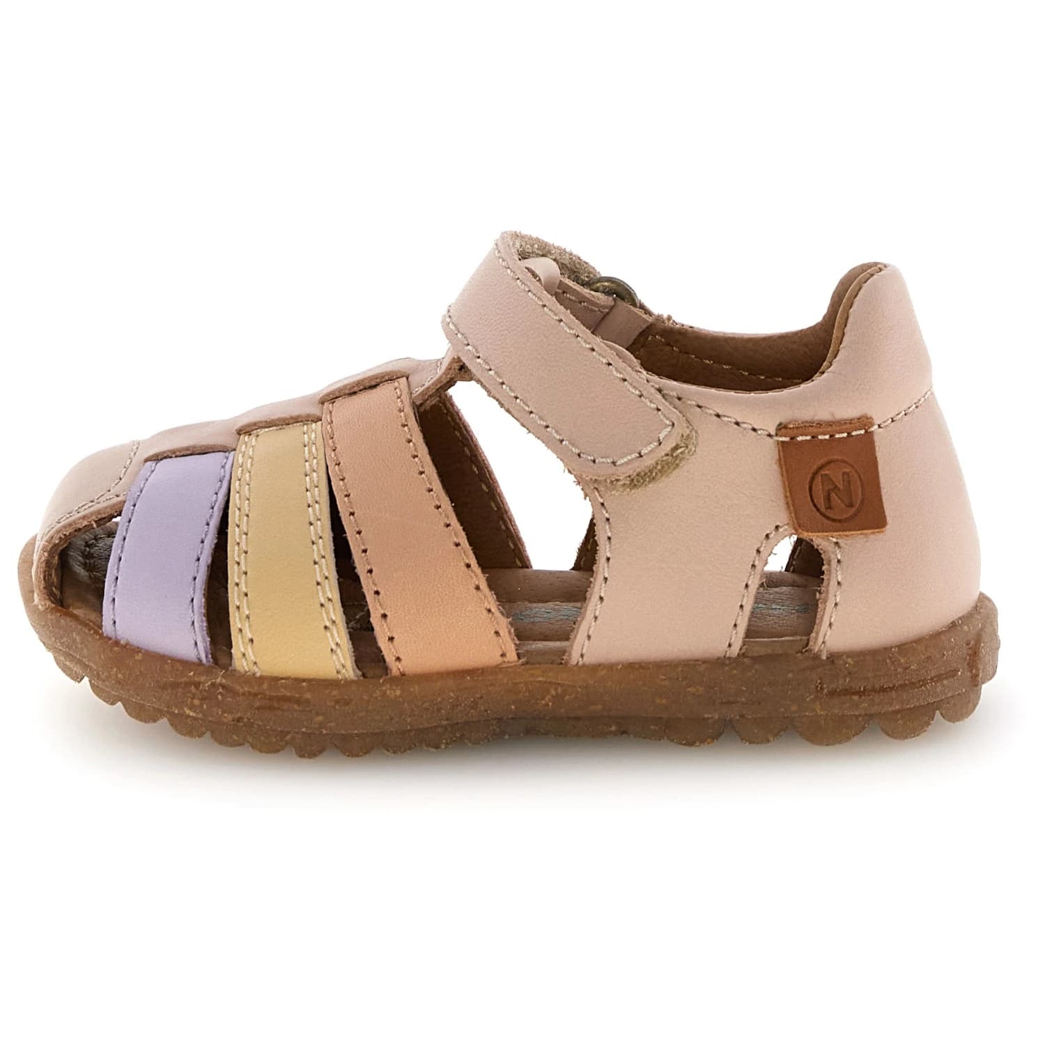 Детски сандали Naturino Kid's Naturino See Calf Printed Sandals - Cipria / Multicolor