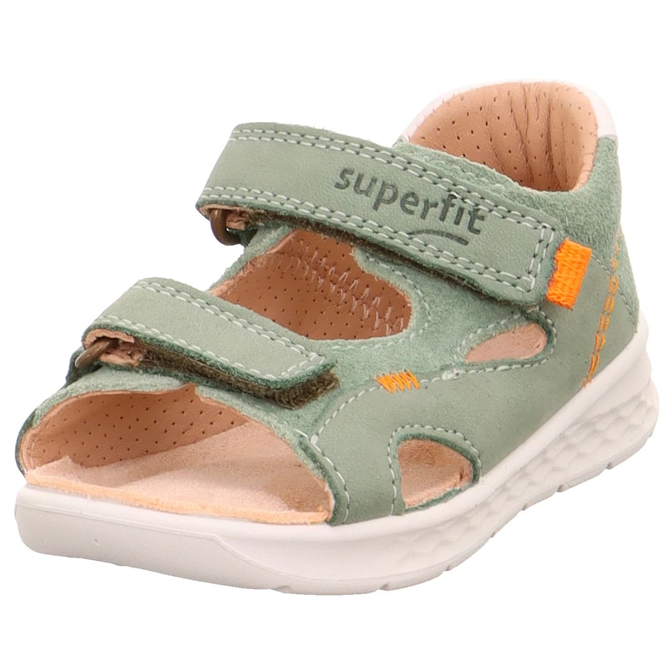 Детски сандали Superfit Kid's Lagoon Sandals - Hellgrün / Orange
