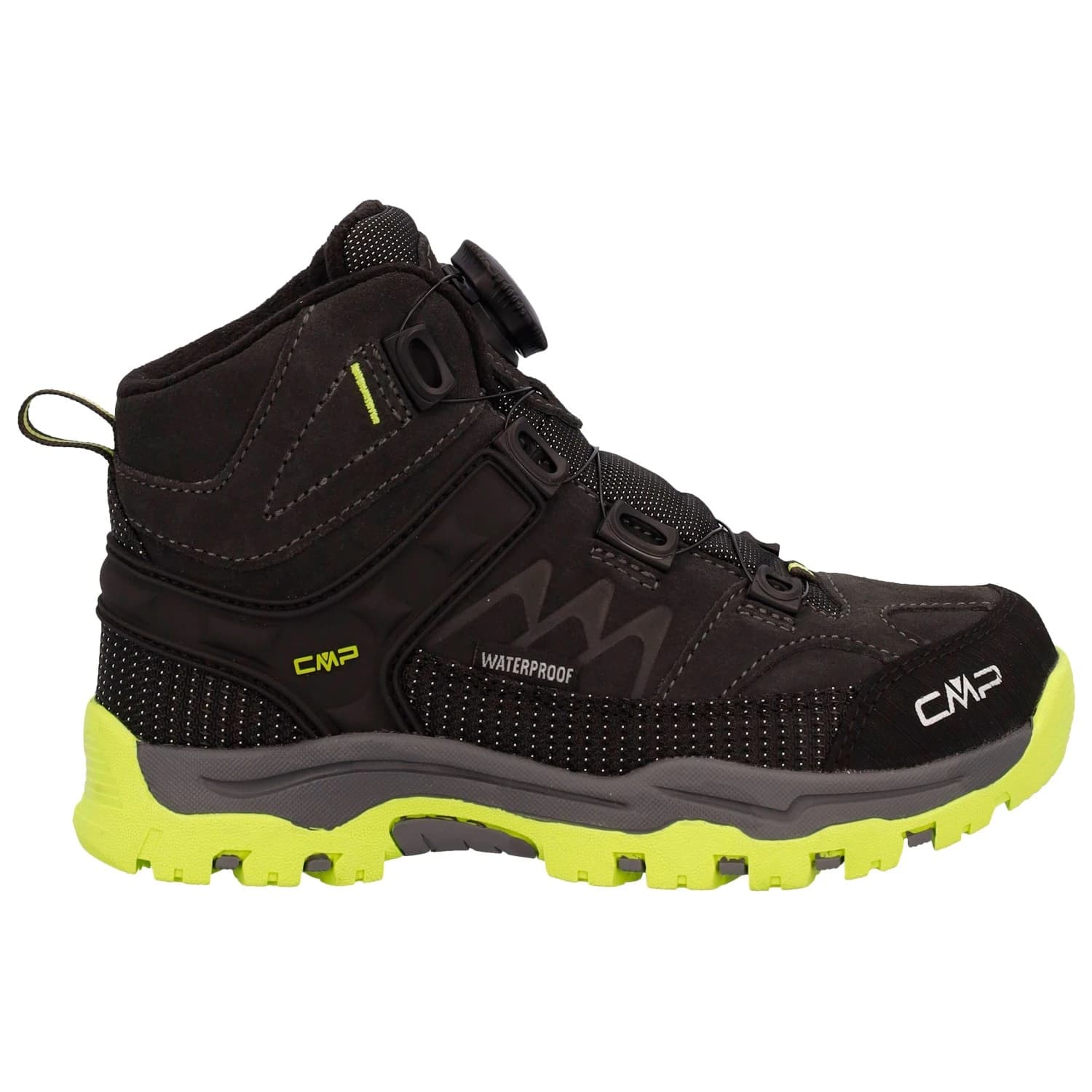 Детски зимни ботуши CMP Kid's Kiruna Mid Fitgo Fleece WP Winter boots - Piombo / Acido