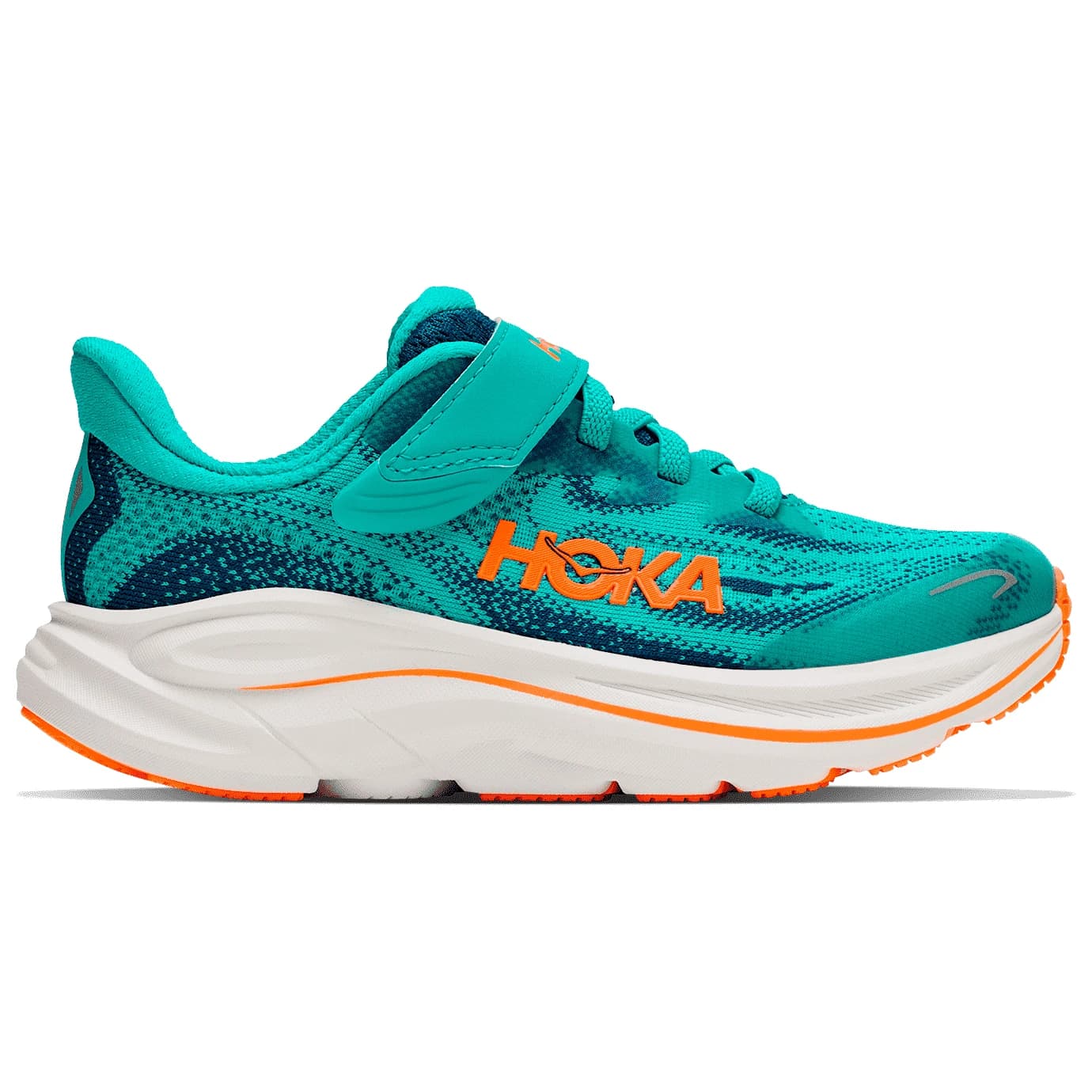 Детски маратонки HOKA Kid's Clifton 10 Little Running shoes - Night Glow Blue / Electric Aqua