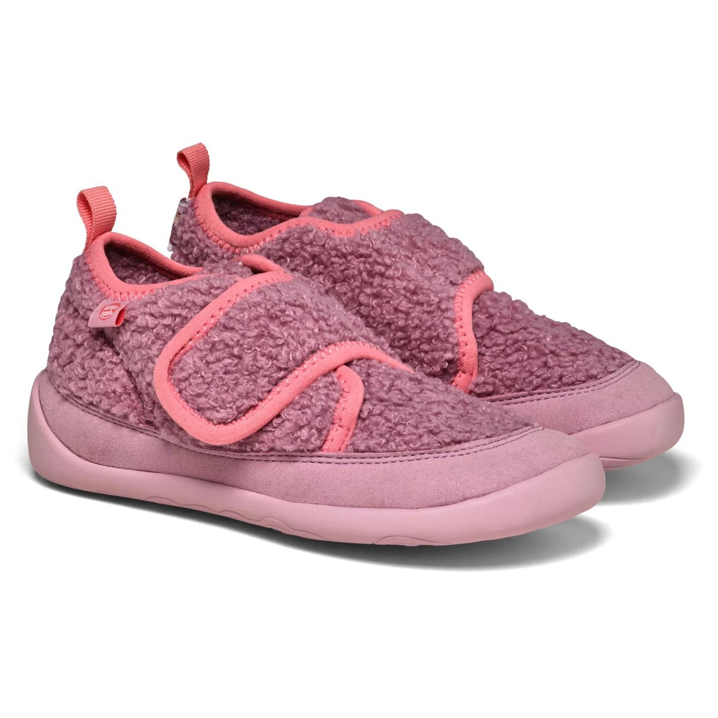 Детски пантофи Affenzahn Kid's Hausschuh Vegan Fleecy Slippers - Otter / Pink