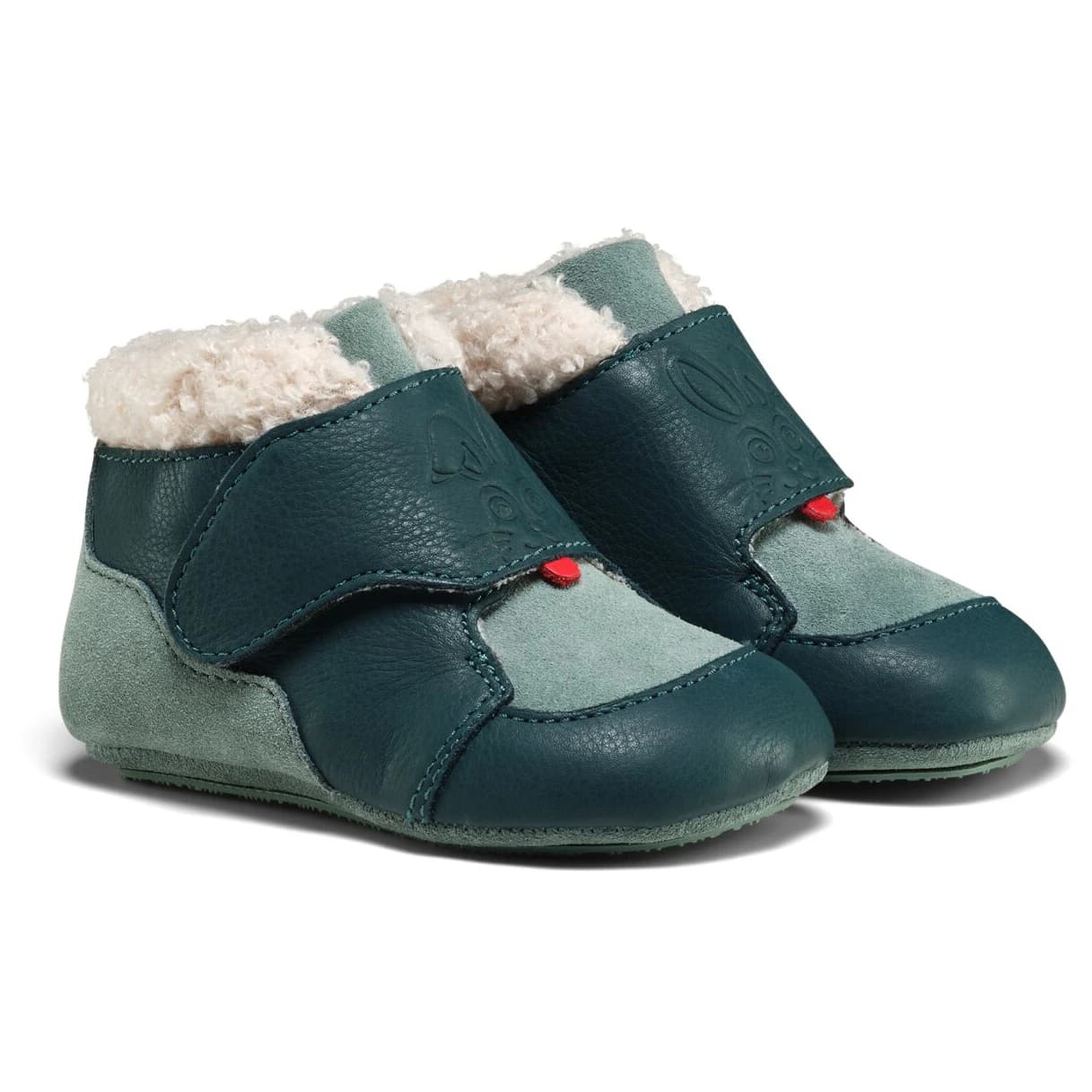 Детски обувки barefoot Affenzahn Kid's Krabbelschuh Leder Growy Barefoot shoes - Bunny / Petrol