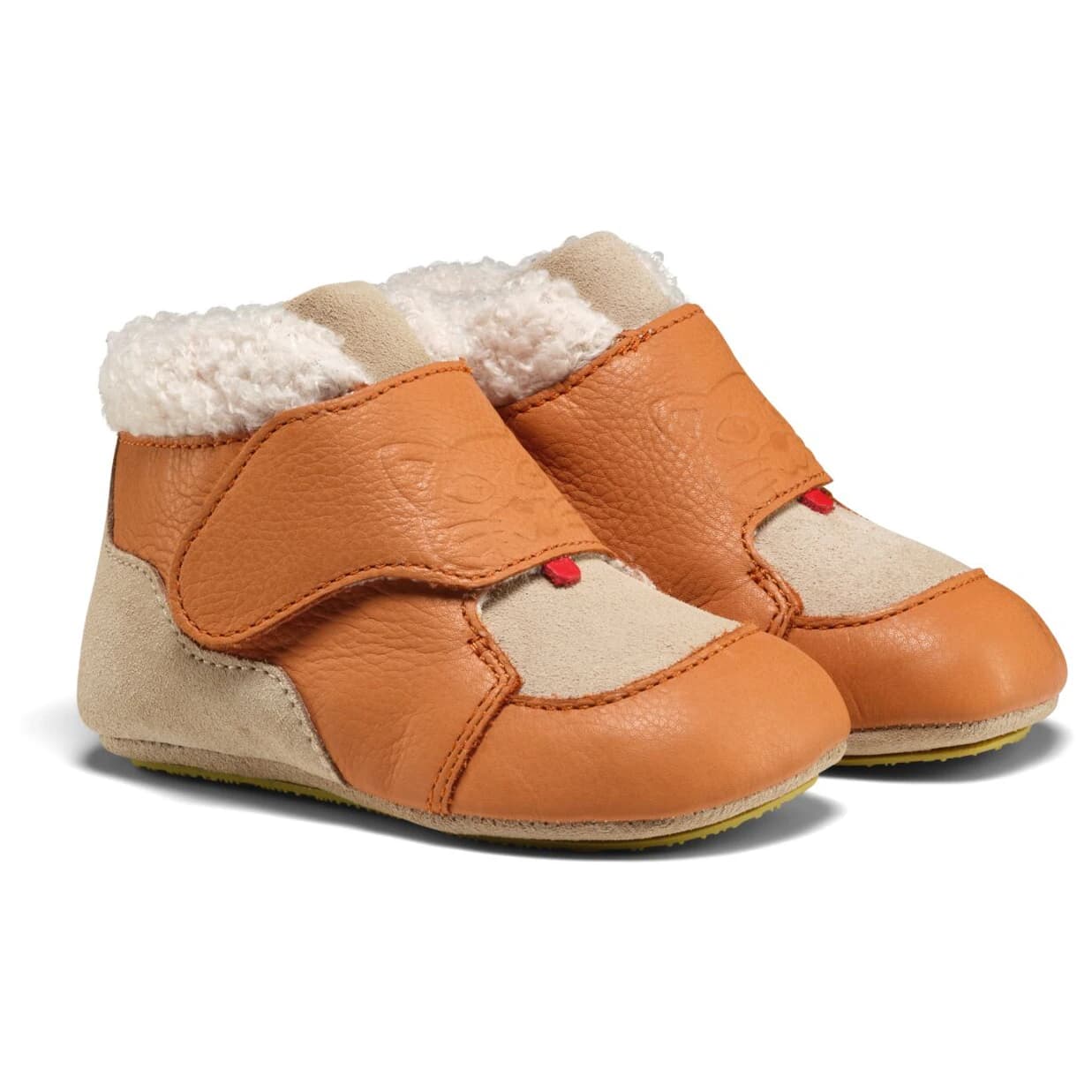 Детски обувки barefoot Affenzahn Kid's Krabbelschuh Leder Growy Barefoot shoes - Cat / Brown
