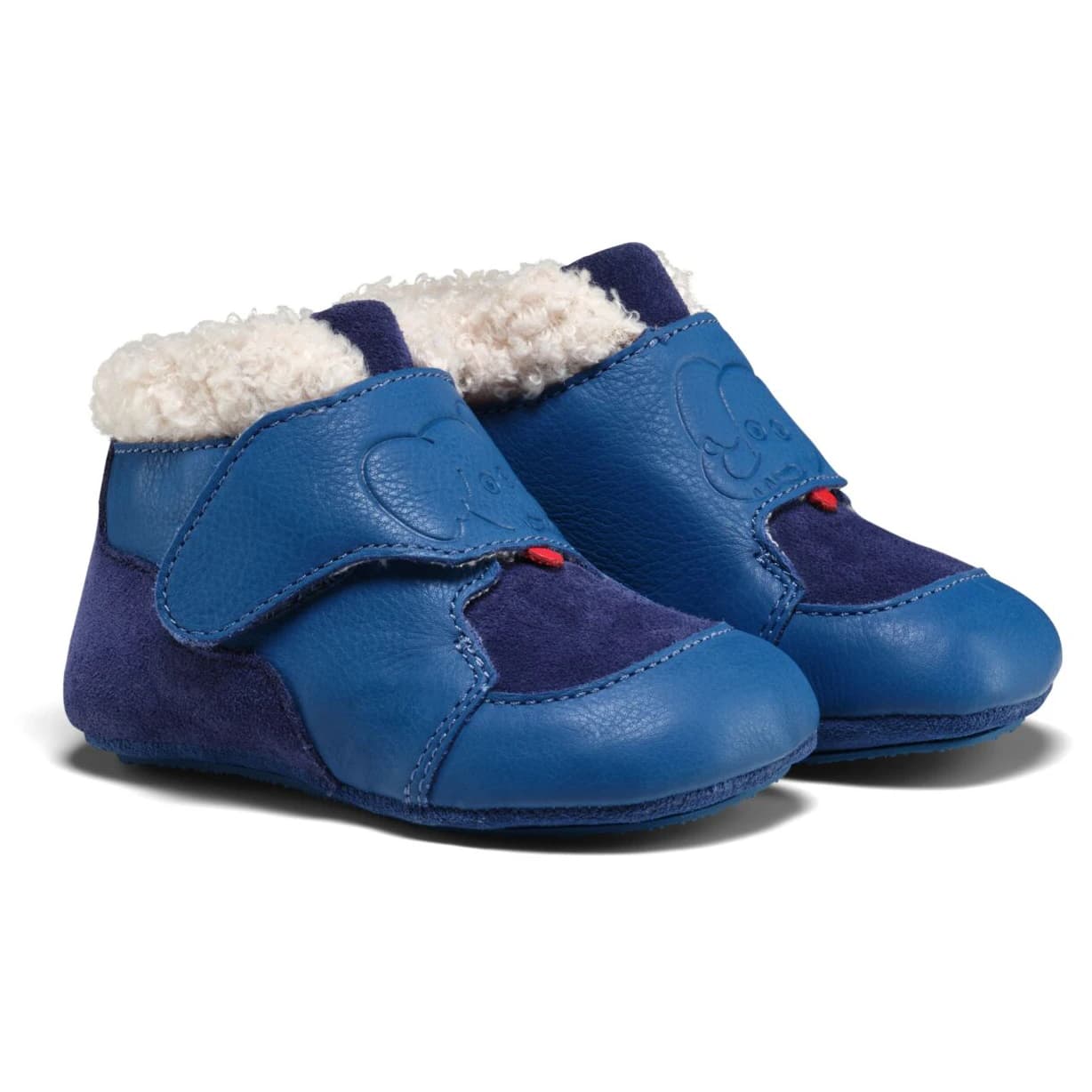 Детски обувки barefoot Affenzahn Kid's Krabbelschuh Leder Growy Barefoot shoes - Elephant / Blue