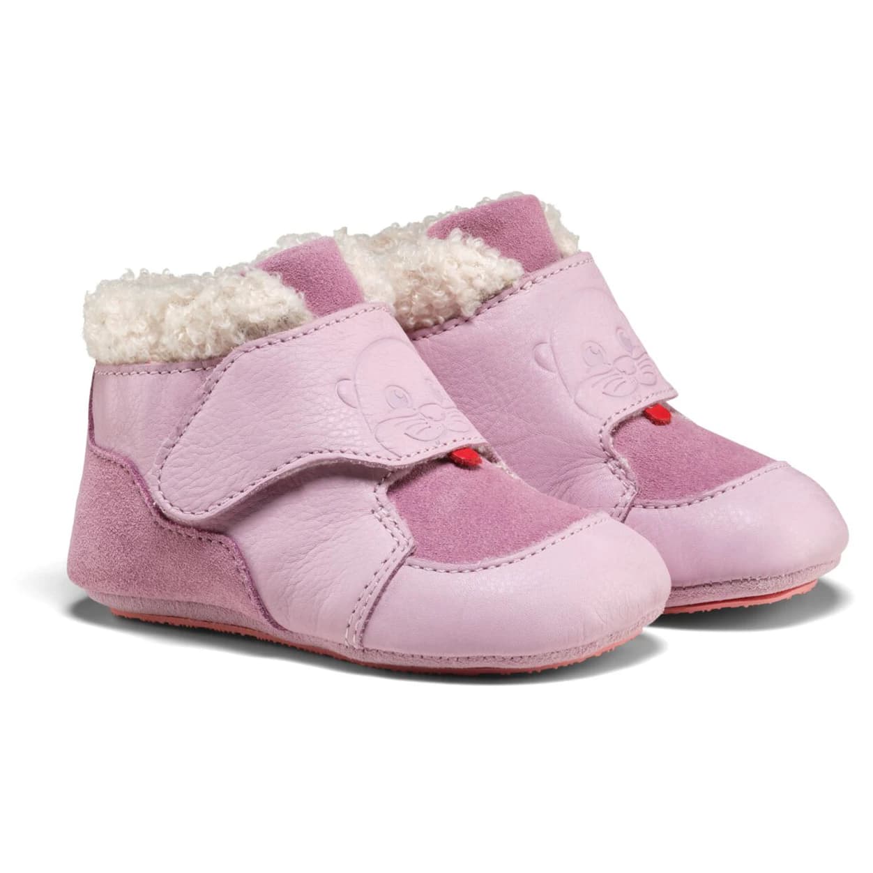 Детски обувки barefoot Affenzahn Kid's Krabbelschuh Leder Growy Barefoot shoes - Otter / Pink
