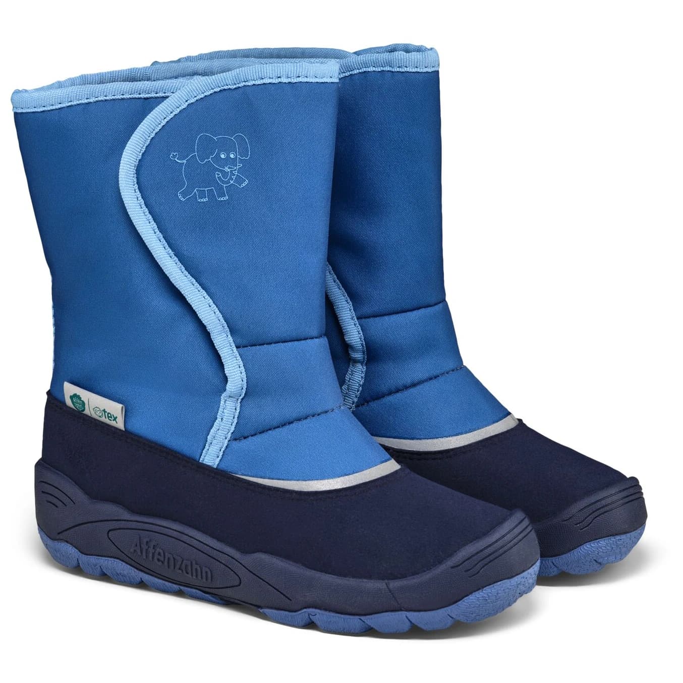 Детски зимни ботуши Affenzahn Kid's Schneestiefel Vegan Freezy Winter boots - Elephant / Blue