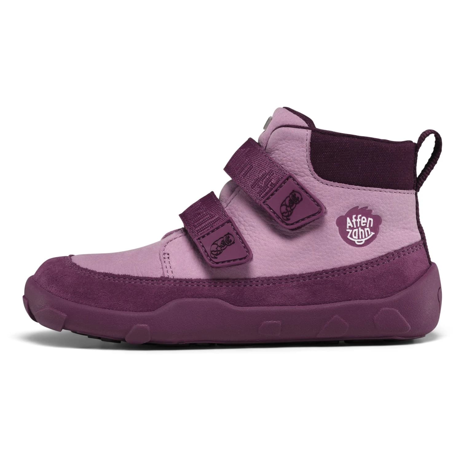 Детски обувки barefoot Affenzahn Kid's Übergangsschuh Leder Friendy Barefoot shoes - Otter / Pink / Purple