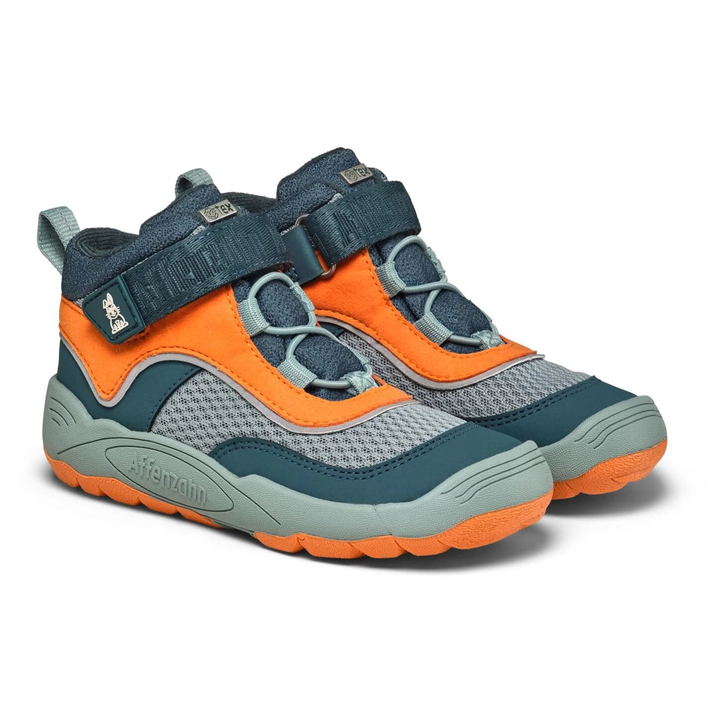 Детски обувки barefoot Affenzahn Kid's Übergangsschuh Vegan Explory Barefoot shoes - Bunny / Petrol