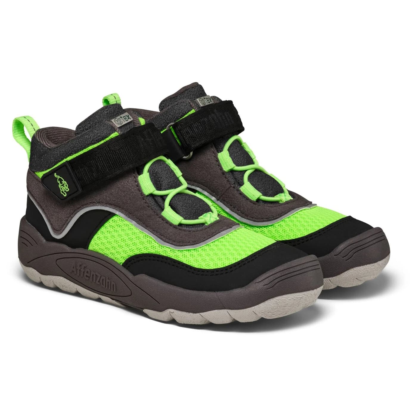Детски обувки barefoot Affenzahn Kid's Übergangsschuh Vegan Explory Barefoot shoes - Panther / Grey