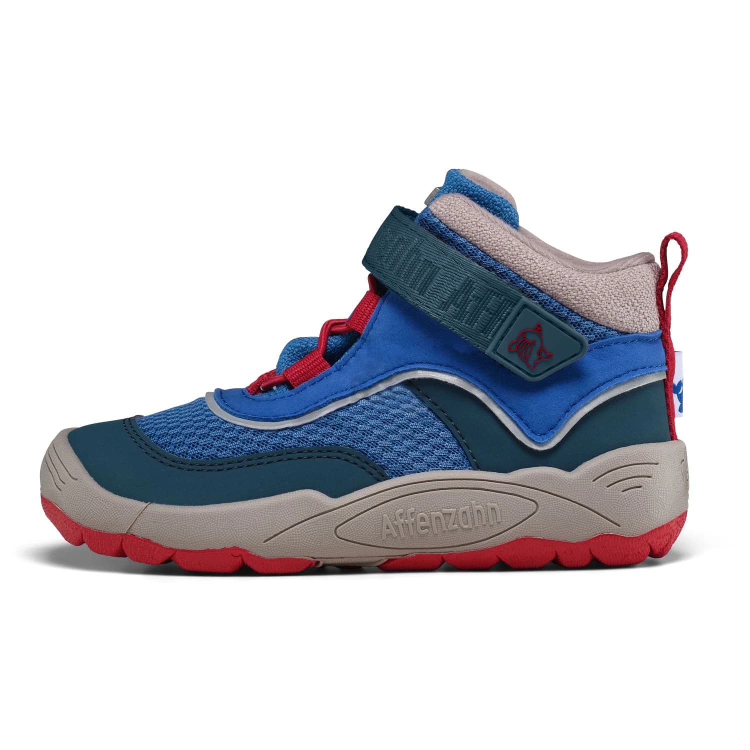 Детски обувки barefoot Affenzahn Kid's Übergangsschuh Vegan Explory Barefoot shoes - Whale / Red / Blue / Grey
