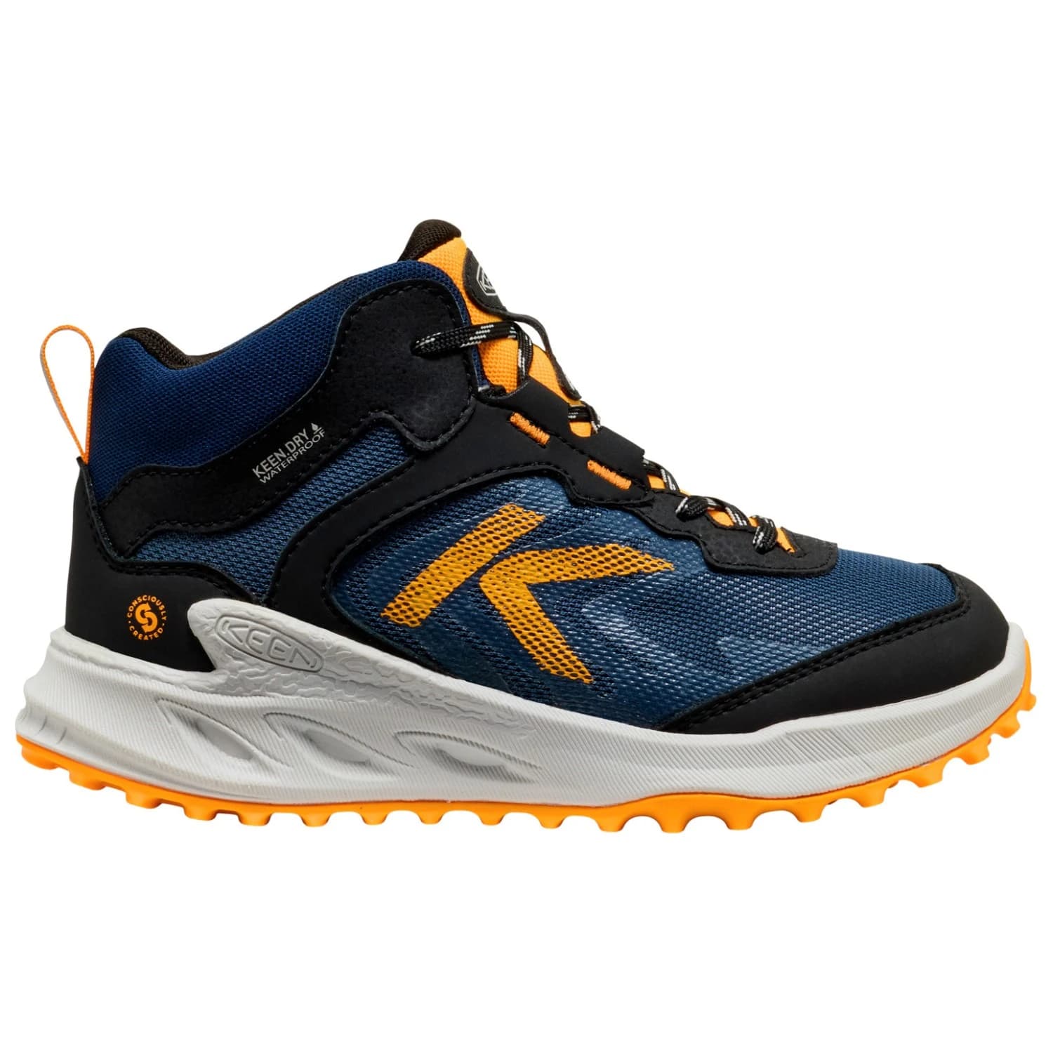 Туристически обувки Keen Youth Zionic Mid WP Walking boots - Naval Academy / Bright Marigold