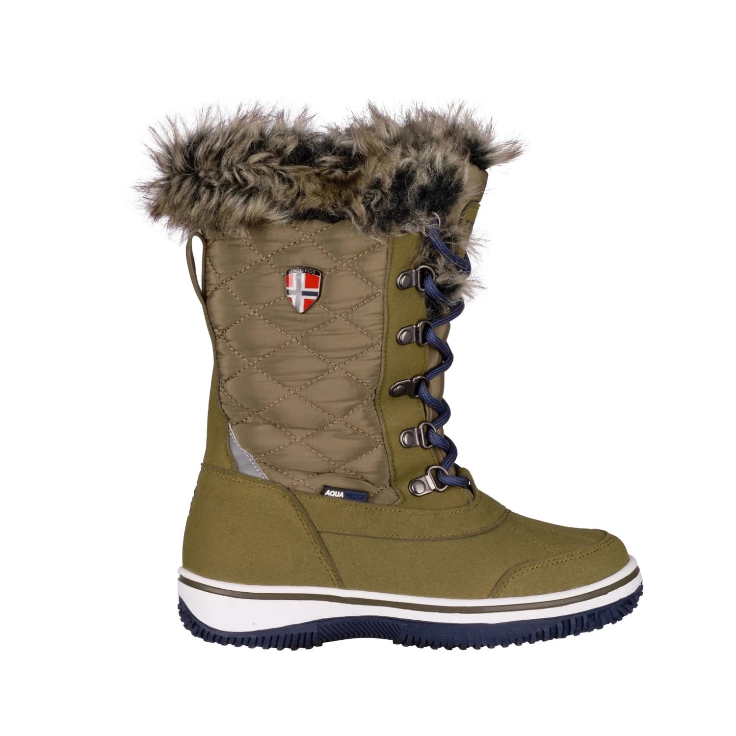 Детски зимни ботуши Trollkids Girl's Holmenkollen Snow Boots XT Winter boots - Spruce Green / Navy