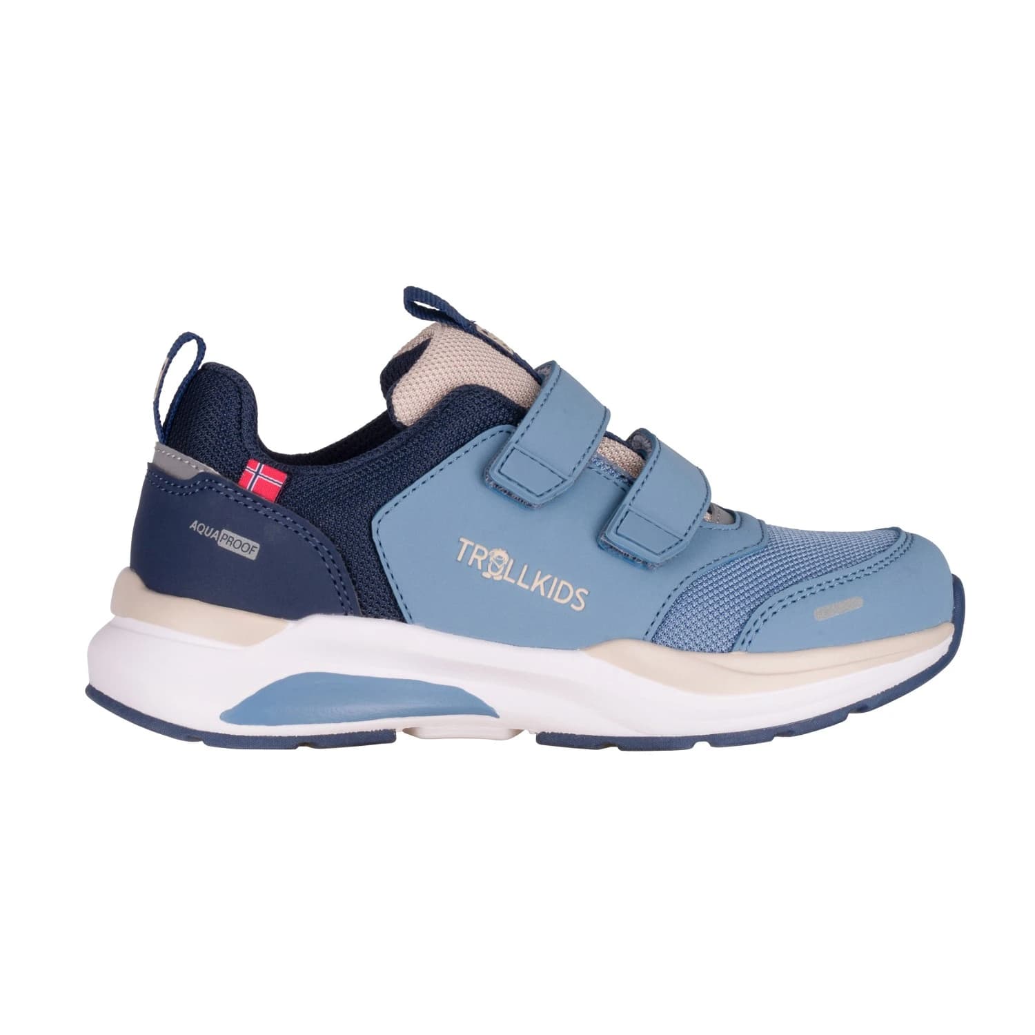 Детски ежедневни обувки Trollkids Kid's Flekkefjord Hiker Casual shoes - Shadow Blue / Mystic Blue / Sandstone