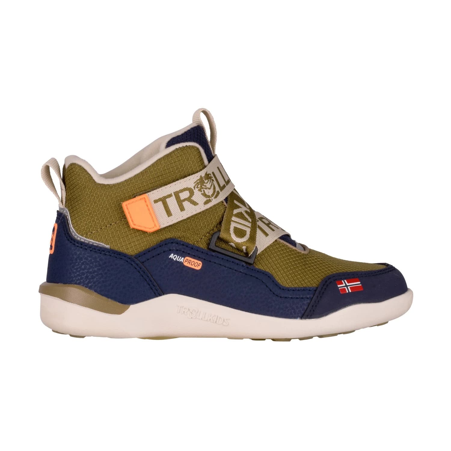 Детски зимни ботуши Trollkids Kid's Nordfjord Barefoot Winter Hiker Winter boots - Spruce Green / Navy / Sandstone / Vivid Orange