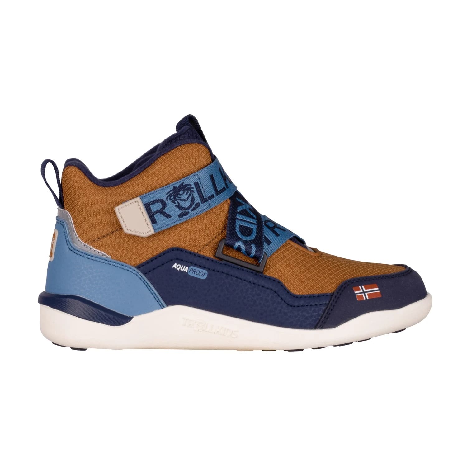 Детски зимни ботуши Trollkids Kid's Nordfjord Barefoot Winter Hiker Winter boots - Teak Brown / Navy / Shadow Blue / Sandstone