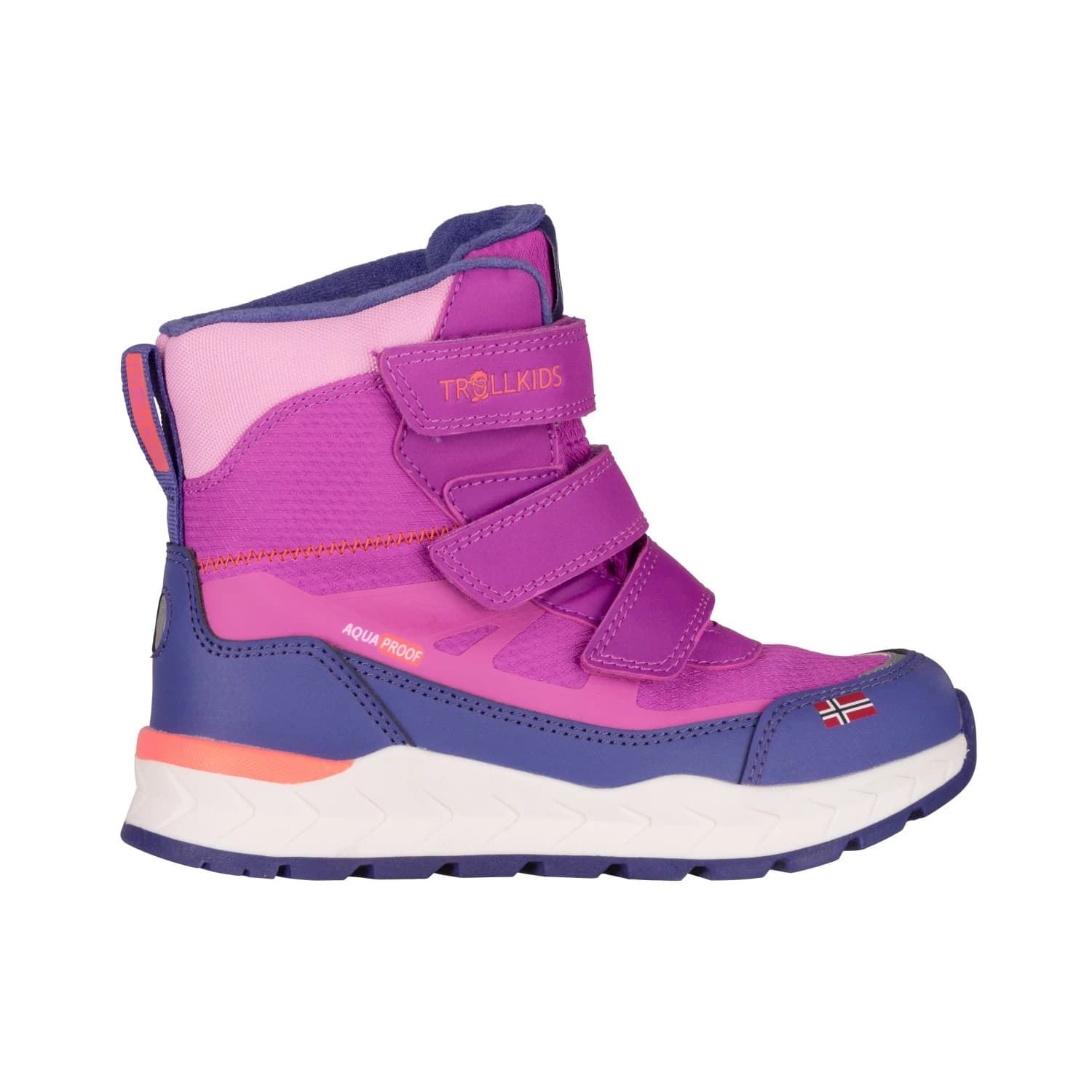 Детски зимни ботуши Trollkids Kid's Rauland Winter Boots - Bright Berry / Dark Purple / Light Violet