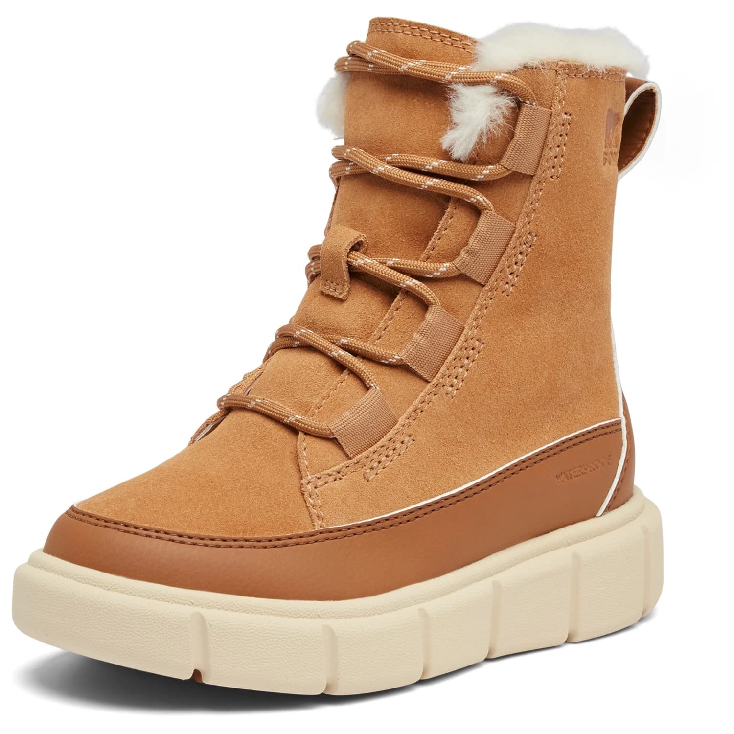 Детски зимни ботуши Sorel Kid's Sorel Explorer III Lace WP Winter boots - Tawny Buff / Bleached Ceramic