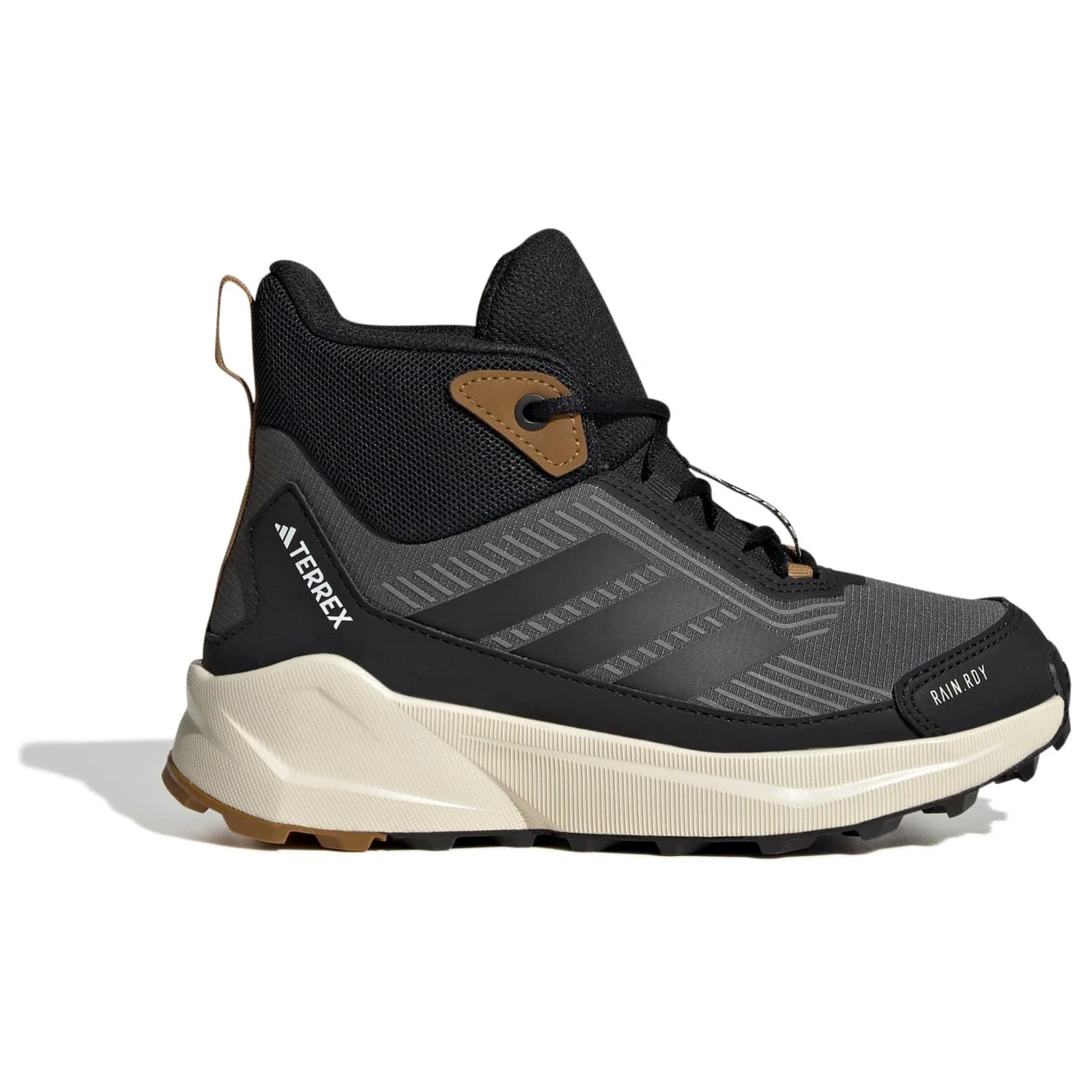 Детски туристически обувки adidas Terrex Kid's Terrex Trailmaker 2 Mid Rain.Rdy Walking boots - Grey Six / Core Black / Bronze Strata