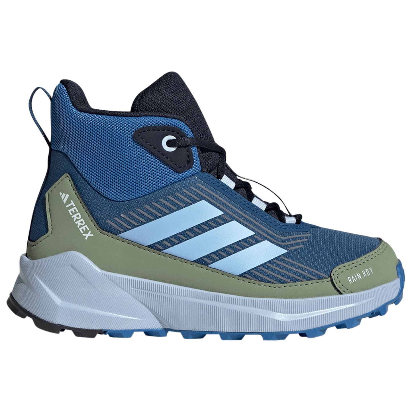 Детски туристически обувки Adidas terrex Kid's Terrex Trailmaker 2 Mid Rain.Rdy Walking boots - Dusky Petrol / Glow Blue / Tent Green