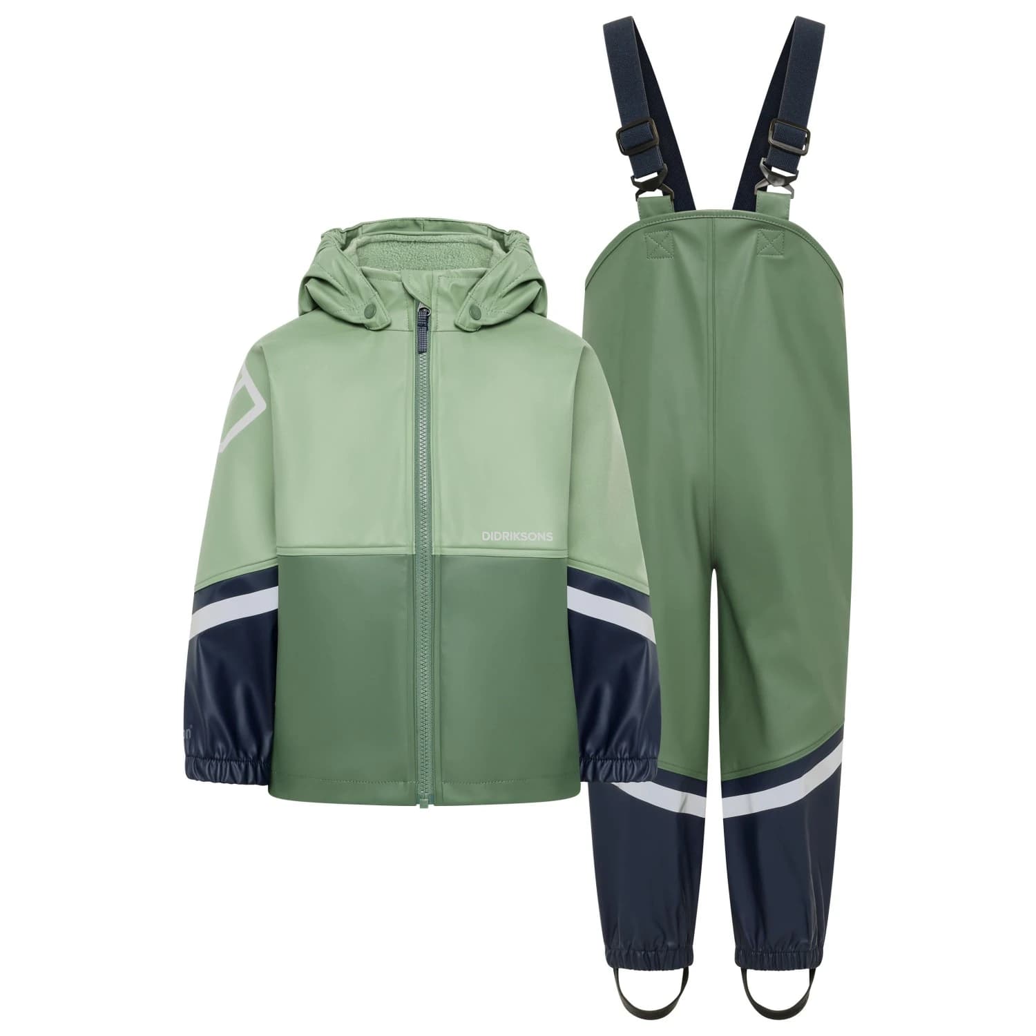 Детска грейка Didriksons Kid's Waterman Set 12 Rain set - Sage Green