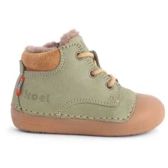 Детски зимни ботуши Koel Kid's Ava Leather Wool Winter boots - Olive
