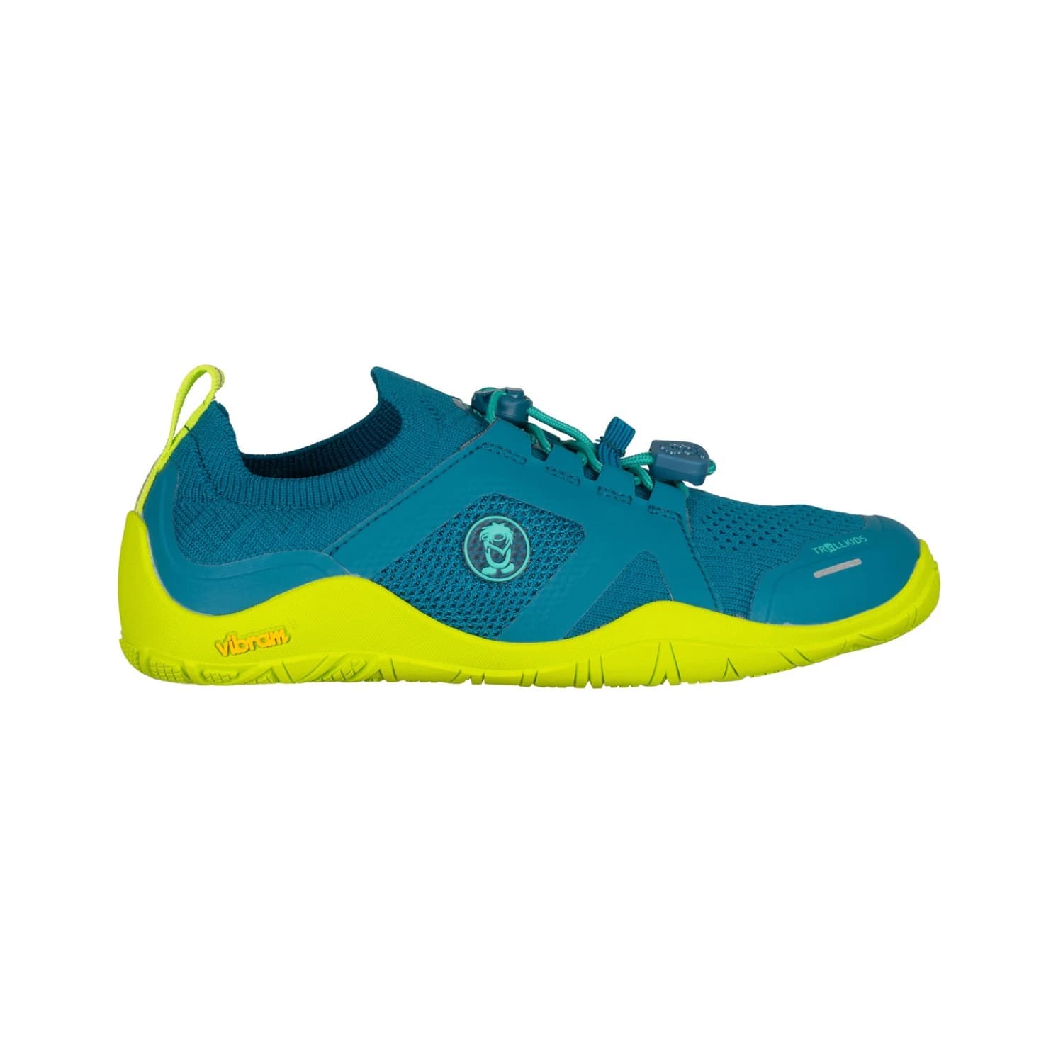 Детски обувки barefoot Trollkids Kid's Nordland Barefoot Hiker Barefoot shoes - Summernight Blue / Cool Lime