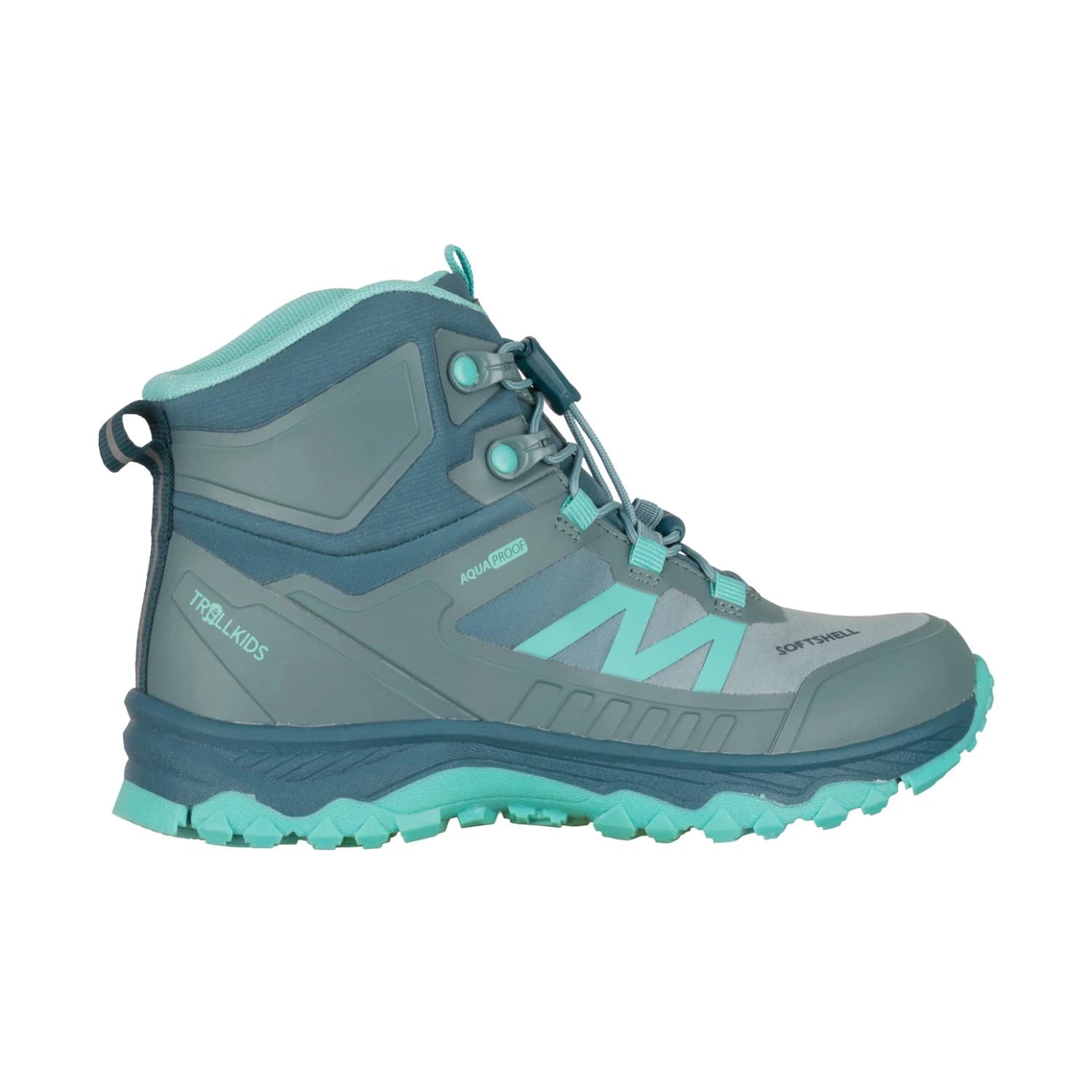 Детски туристически обувки Trollkids Kid's Sirdal Hiker Mid Walking boots - Glacier Green / Teal