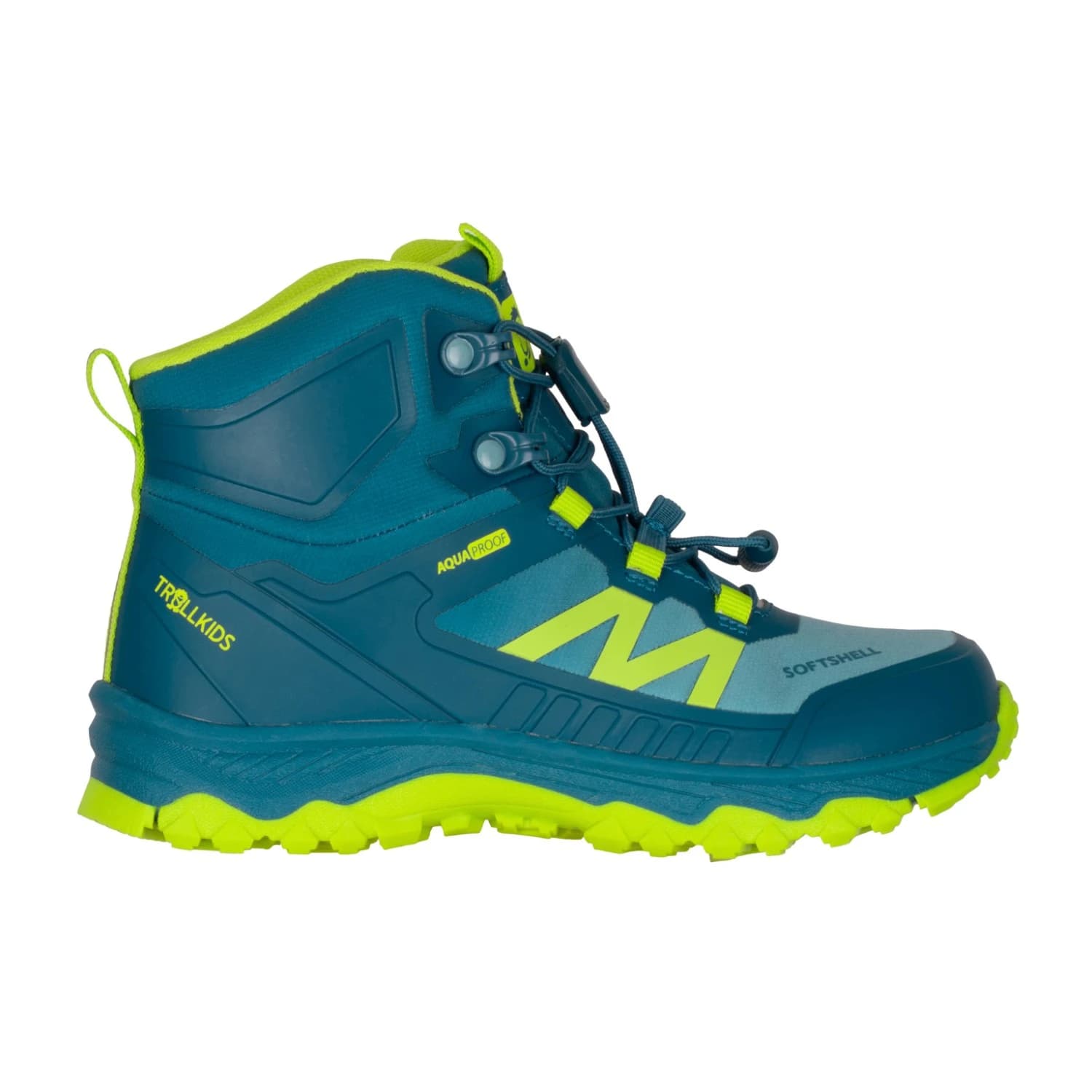 Детски туристически обувки Trollkids Kid's Sirdal Hiker Mid Walking boots - Petrol / Dolphin Blue / Lime