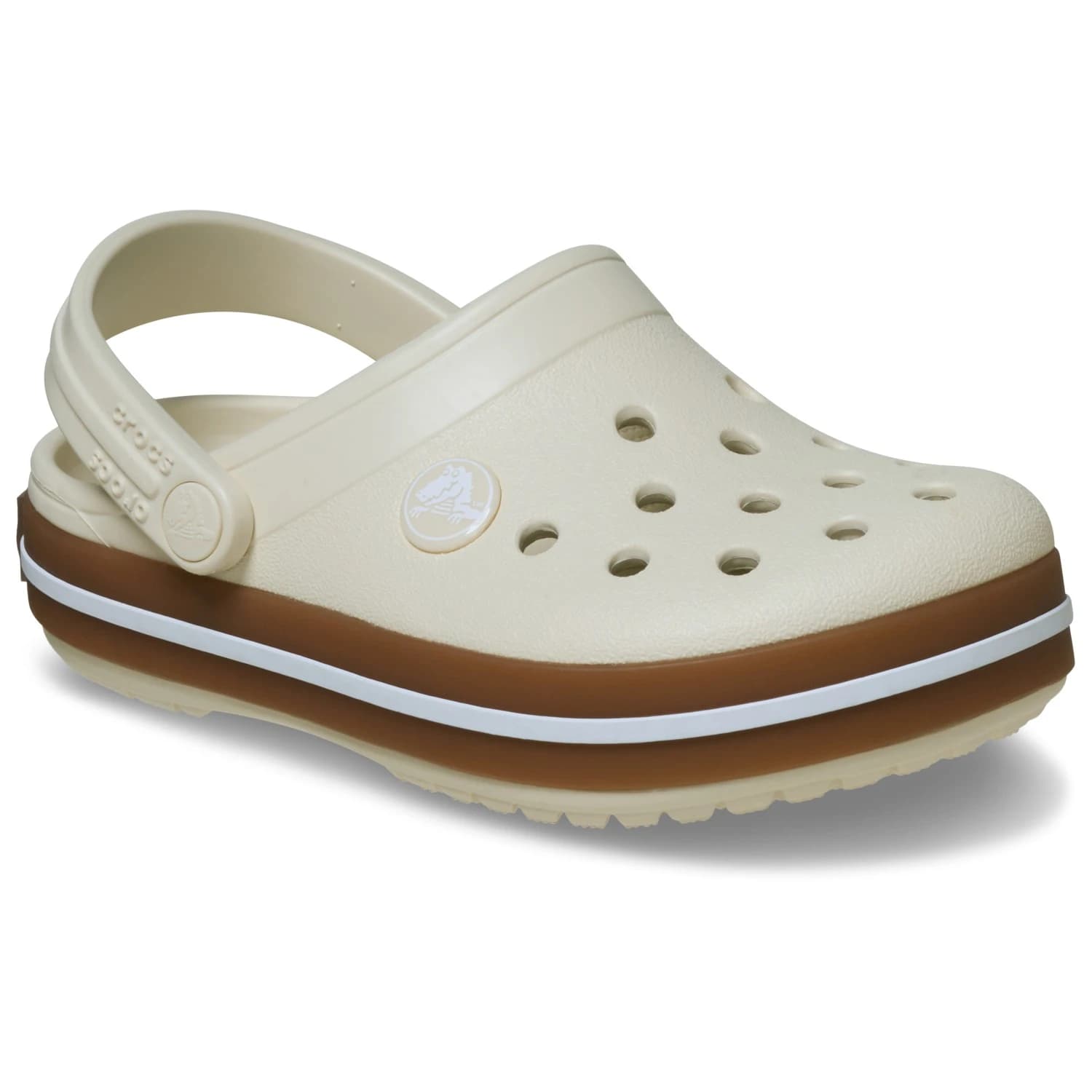 Детски сандали Crocs Kid's Crocband Gum Clog Sandals - Summit White