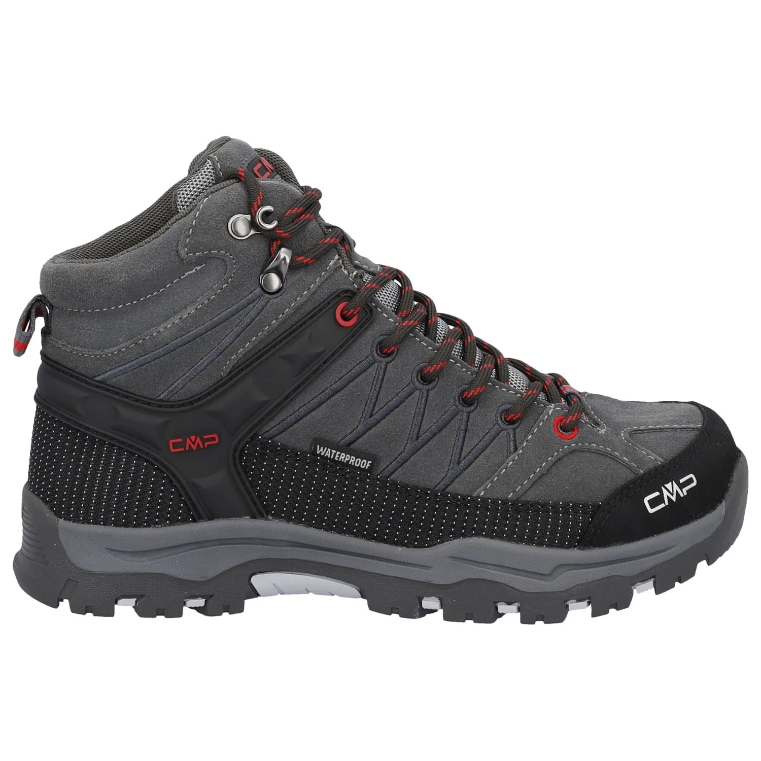 Туристически обувки CMP Junior's Rigel Mid Trekking Shoes Waterproof Walking boots - Grey / Ferrari