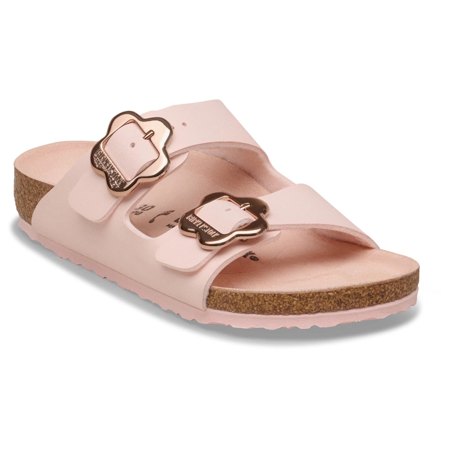 Детски сандали Birkenstock Kid's Arizona Flower Buckle Birko-Flor Sandals - Light Rose Tonal