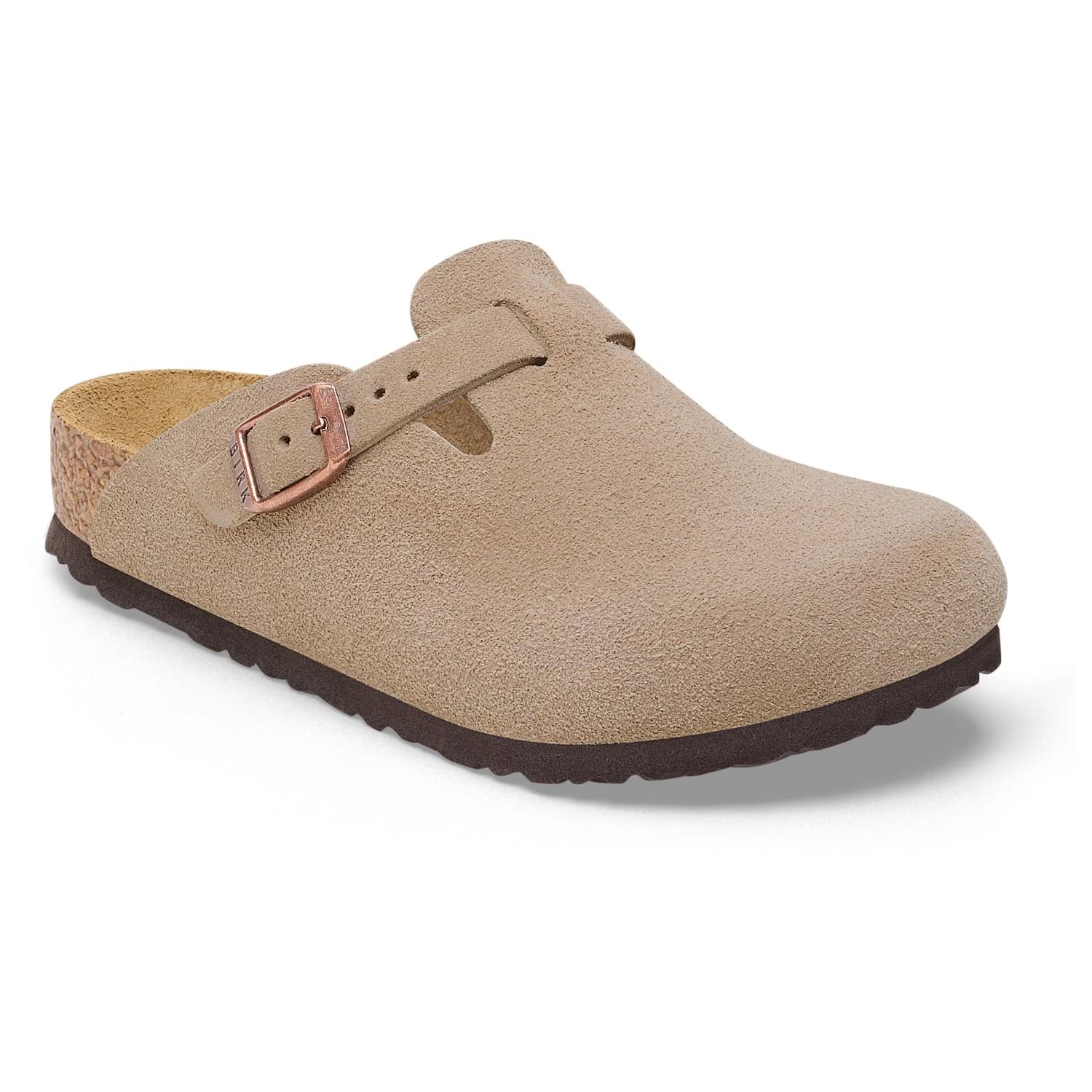 Детски сандали Birkenstock Kid's Boston BS Suede Leather Sandals - Taupe
