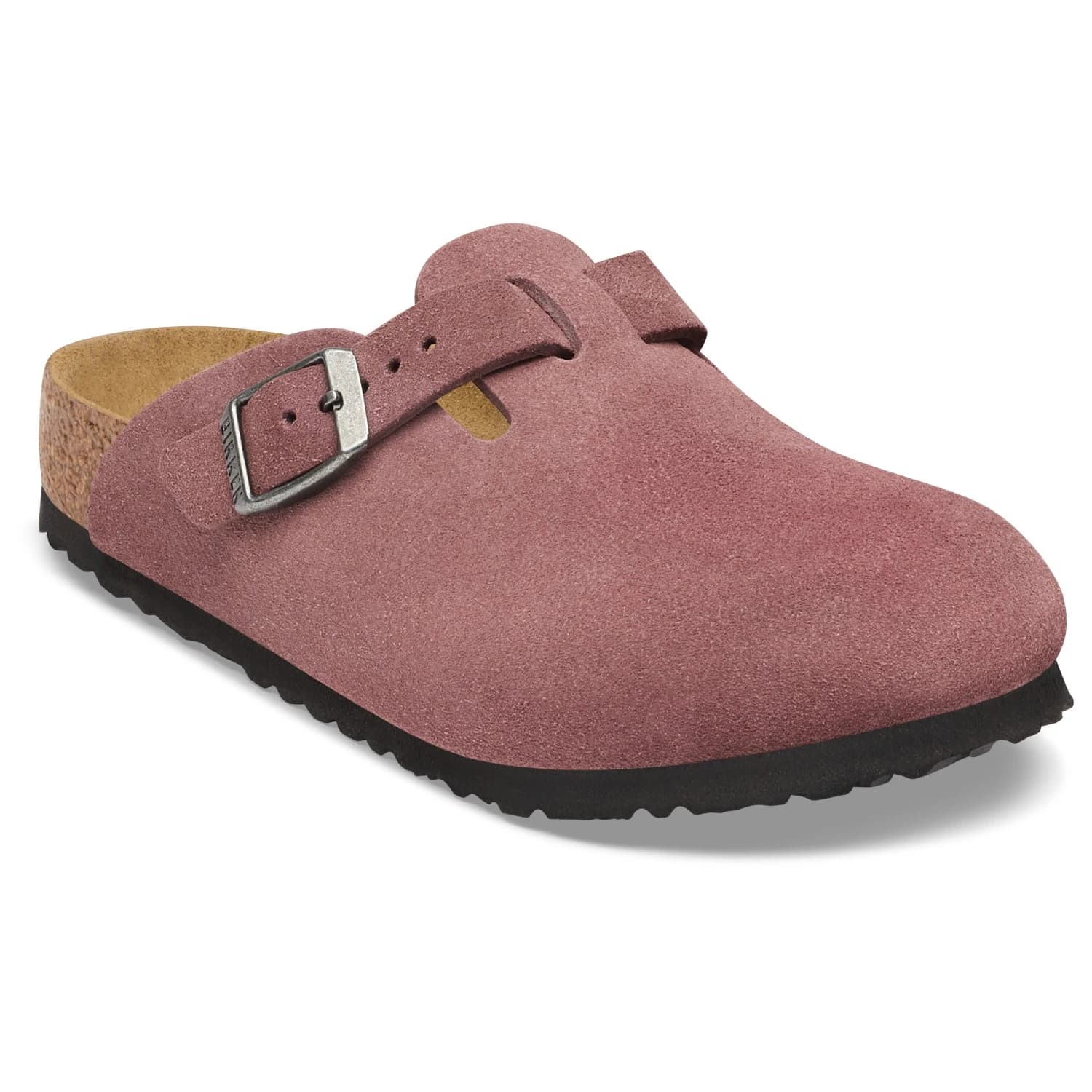 Детски сандали Birkenstock Kid's Boston BS Suede Leather Sandals - Pepper
