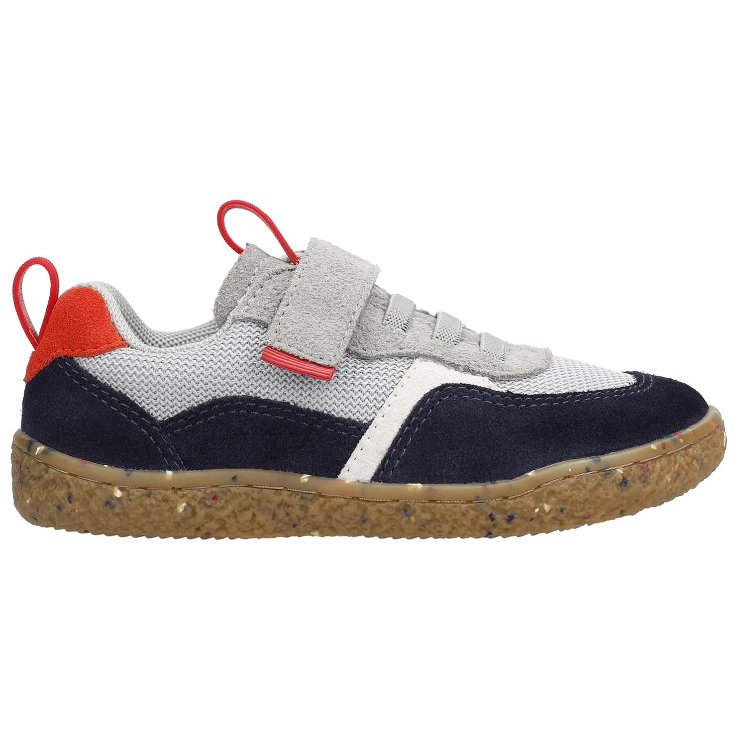 Детски обувки barefoot Groundies Kid's Lou 2.0 Barefoot shoes - Light Grey / Red