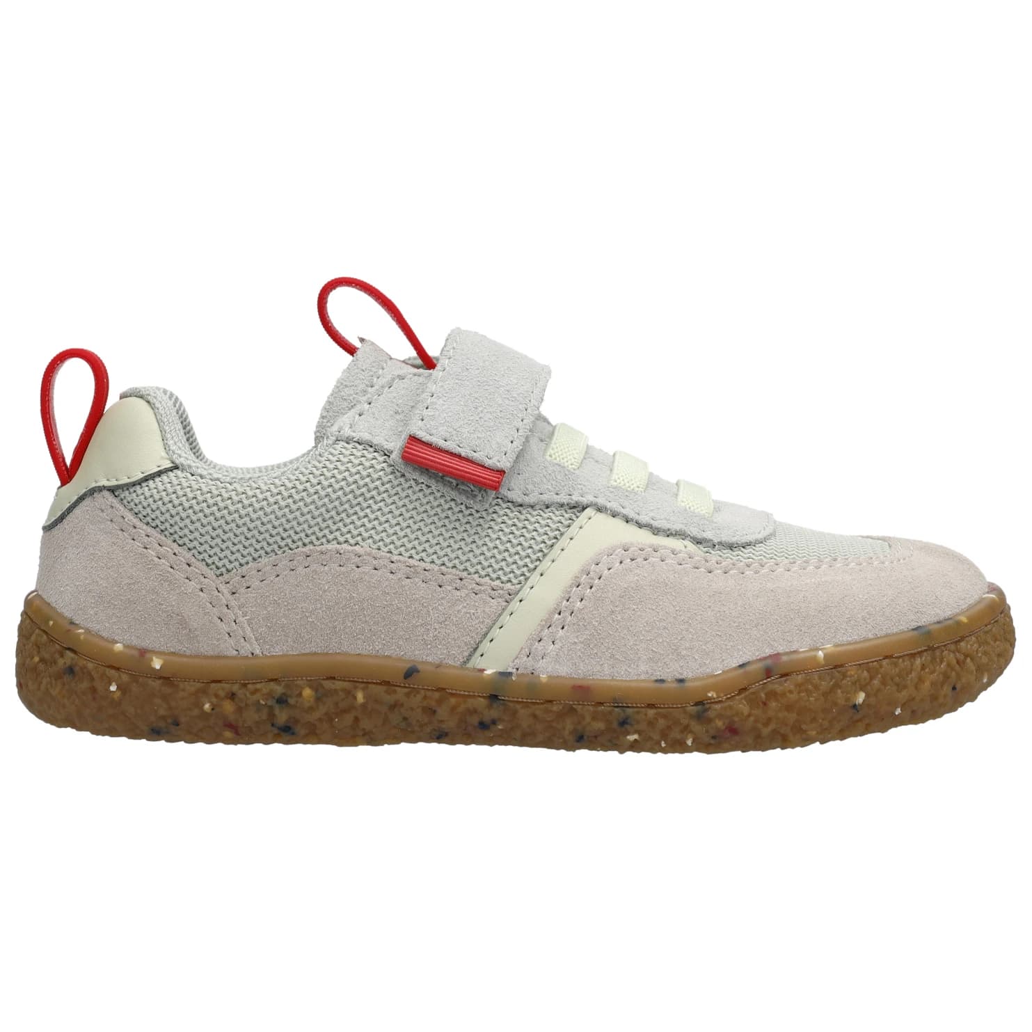 Детски обувки barefoot Groundies Kid's Lou 2.0 Barefoot shoes - Sage Green / Red