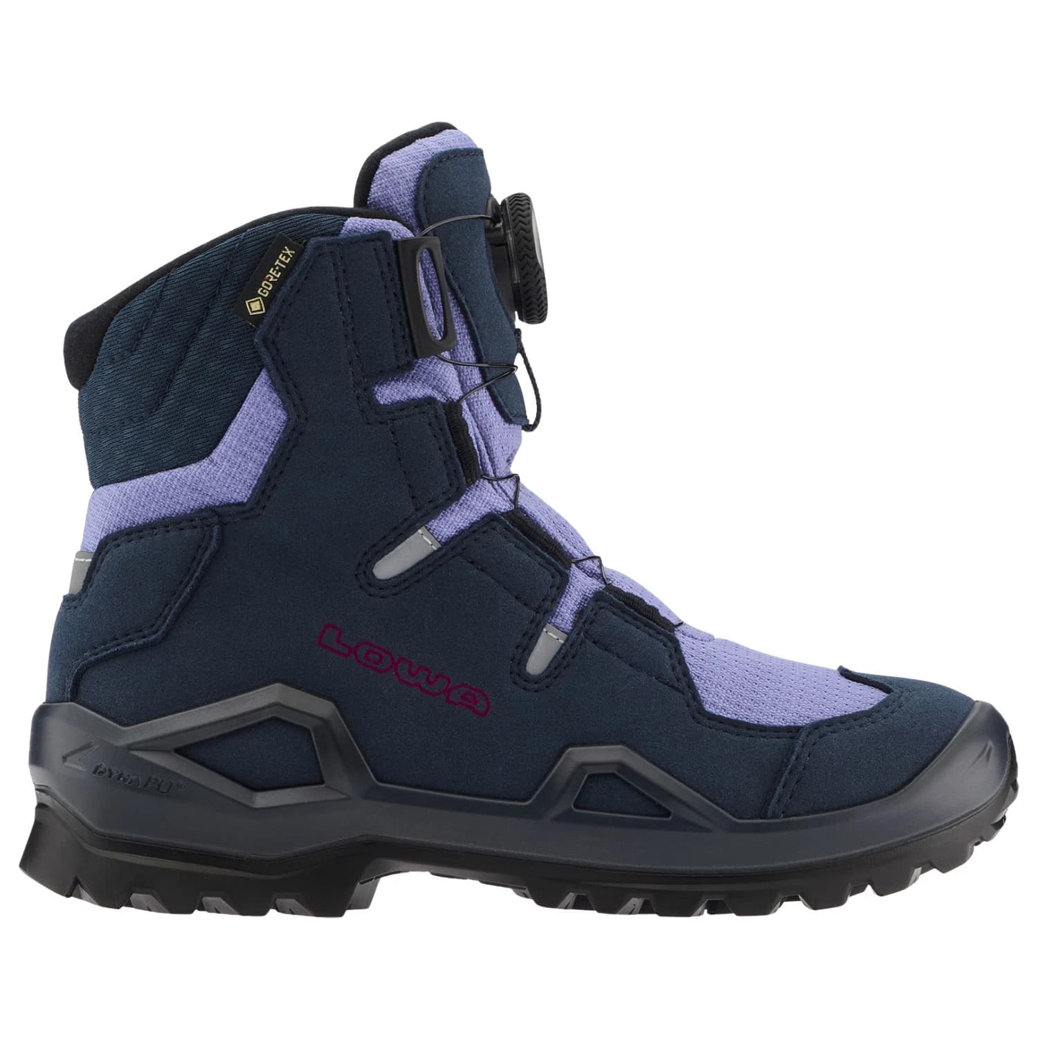 Детски зимни ботуши Lowa Kid's Milo Evo GTX Hi Boa Winter boots - Navy / Lila