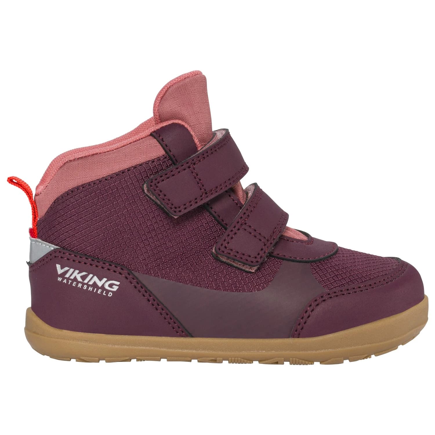 Детски обувки barefoot Viking Kid's Aspen Barefoot Mid WP 2V Barefoot shoes - Plum