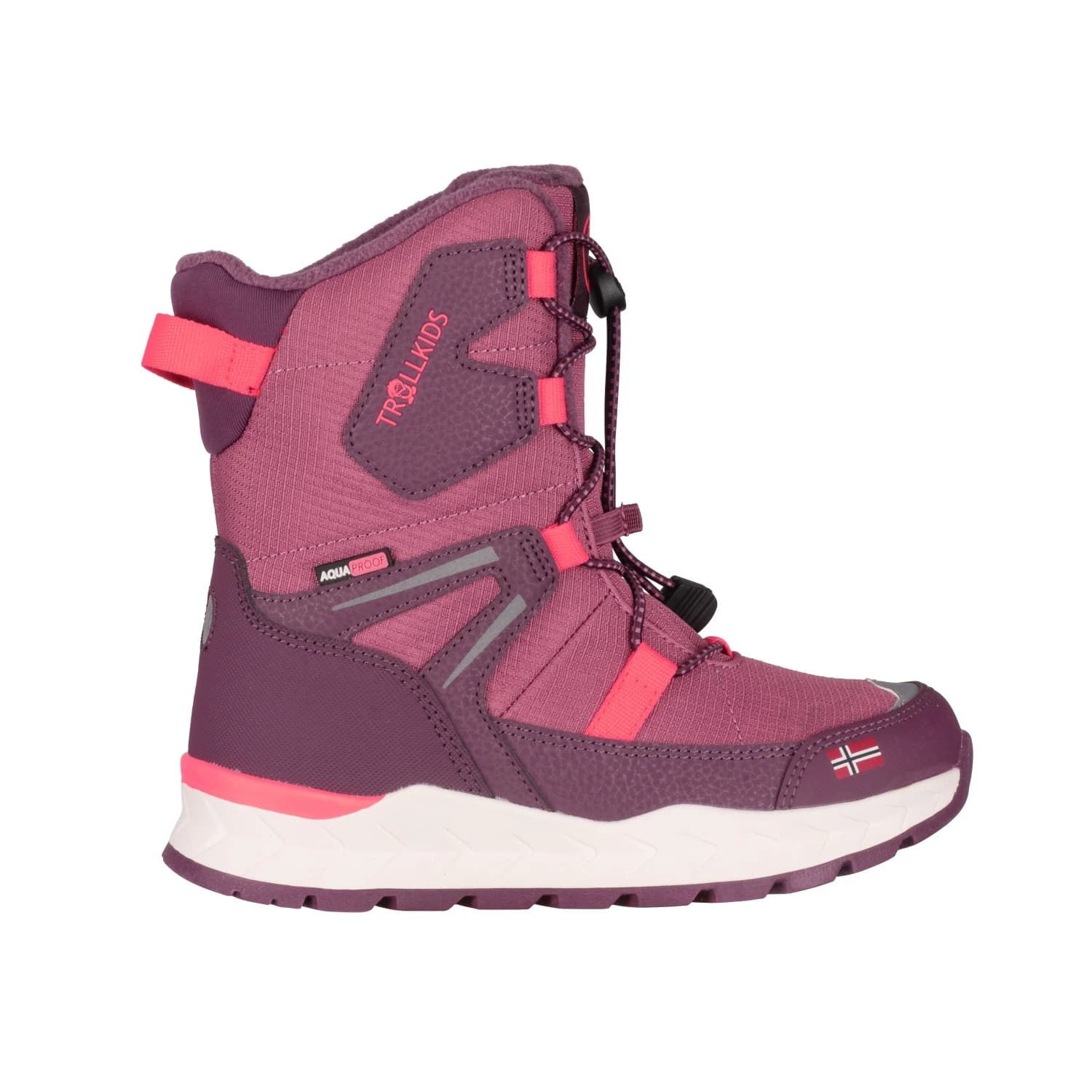 Детски зимни ботуши Trollkids Kid's Nordkapp Winter Boots XT Winter boots - Frozen Berry / Deep Ruby / Pink Salmon