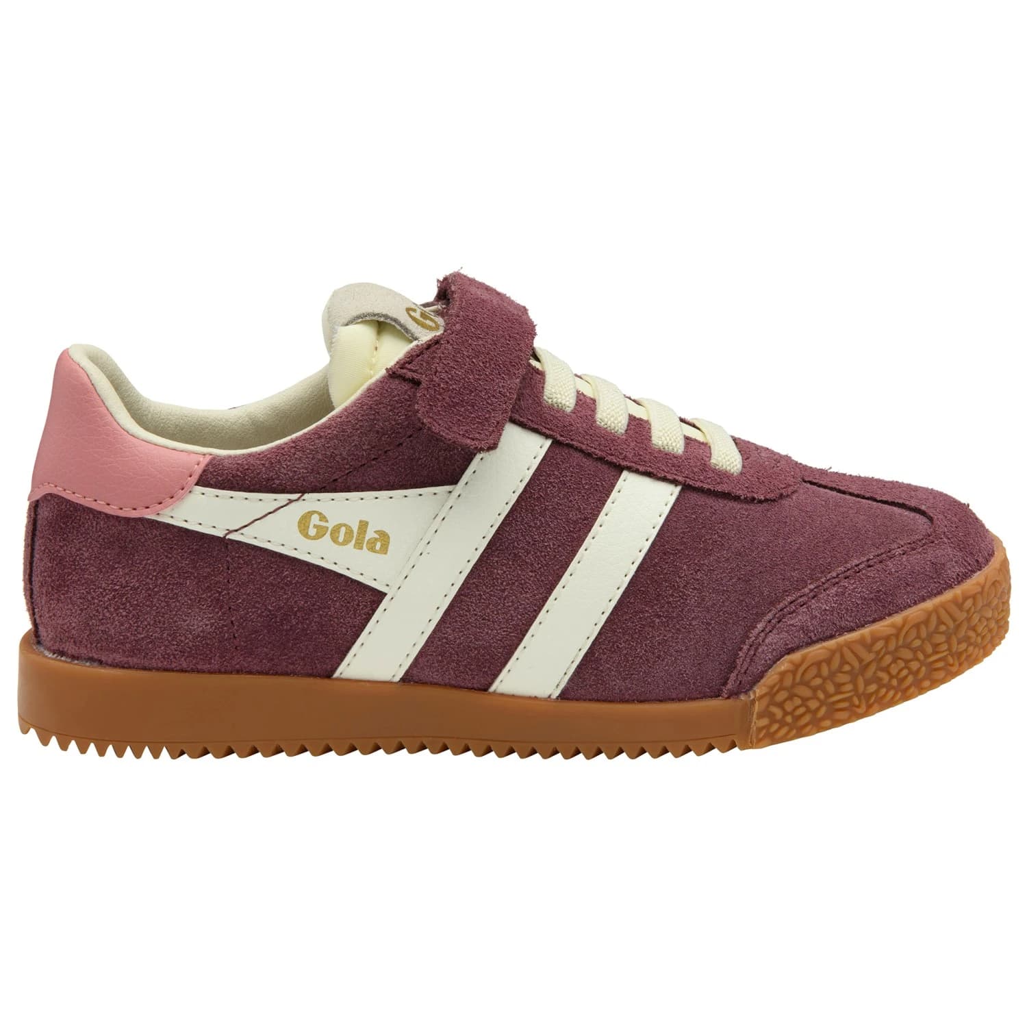 Детски маратонки Gola Kid's Elan Strap Sneakers - Windsor Wine / Off White / Coral Pink