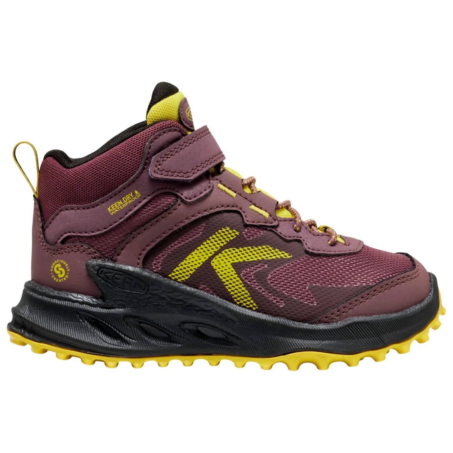 Детски туристически обувки Keen Kid's Zionic Mid WP Walking boots - Huckleberry / Mango Mint