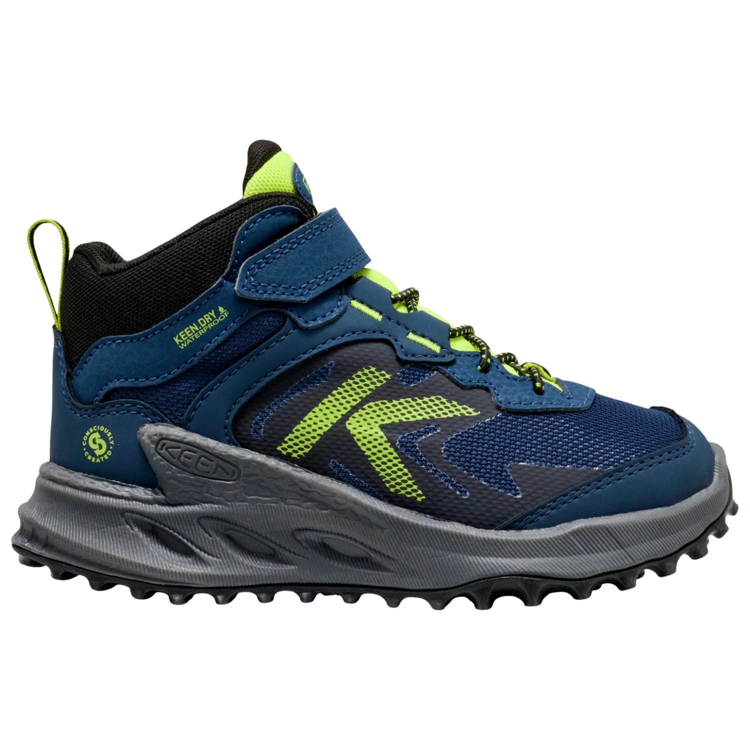 Детски туристически обувки Keen Kid's Zionic Mid WP Walking boots - Naval Academy / Evening Primrose