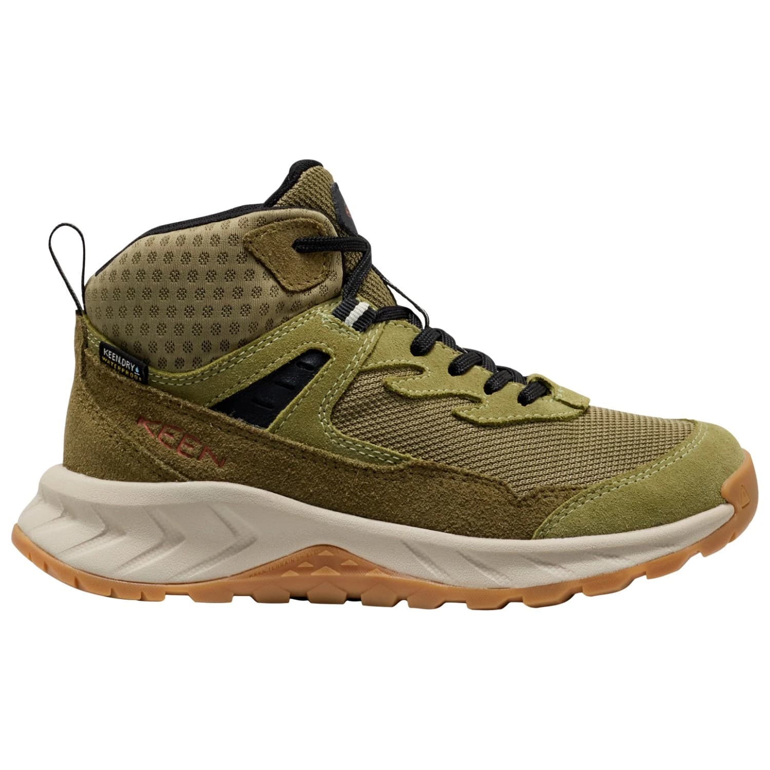 Туристически обувки Keen Youth Hightrail Mid WP Walking boots - Dark Olive / Martini Olive