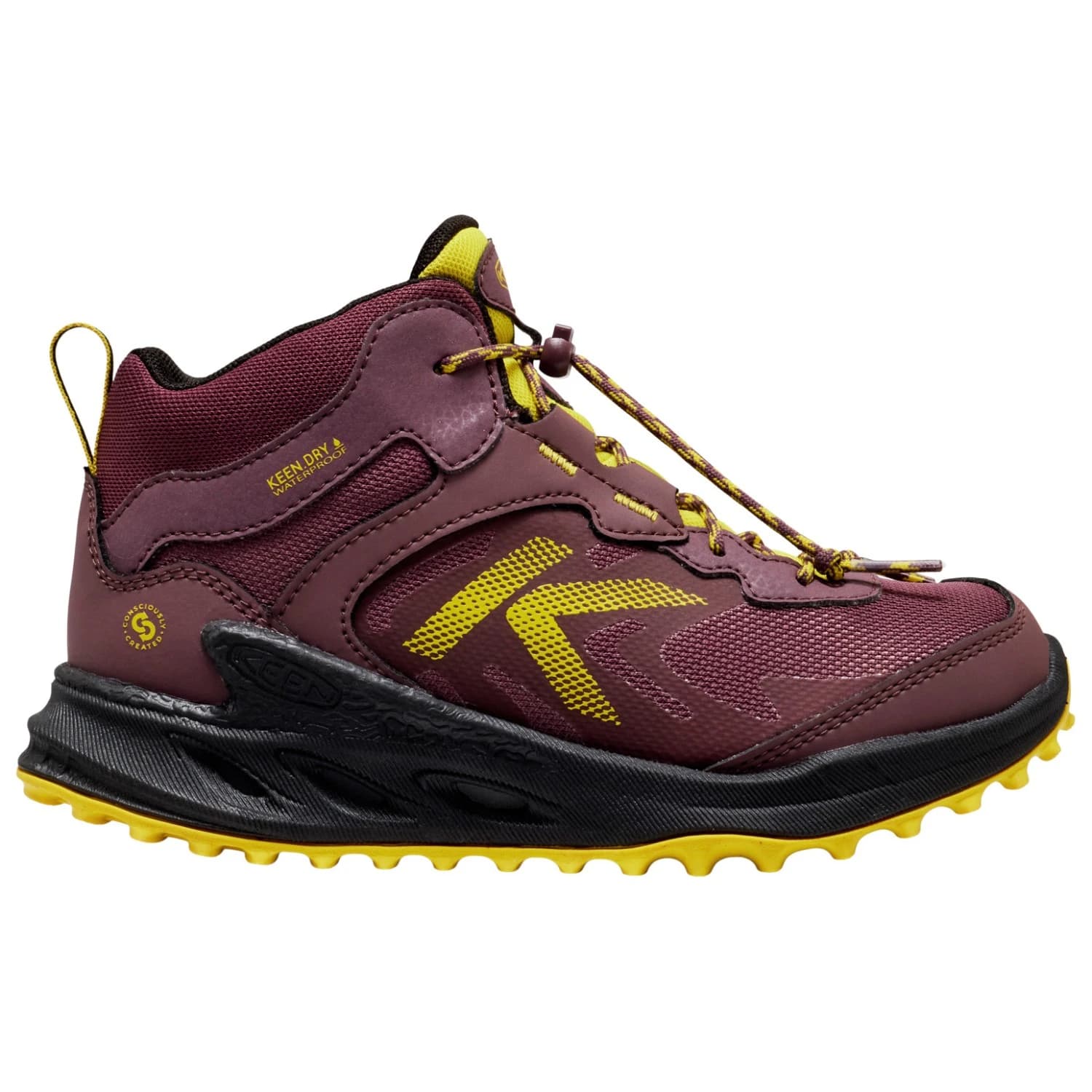 Туристически обувки Keen Youth Zionic Mid WP Walking boots - Huckleberry / Mango Mint