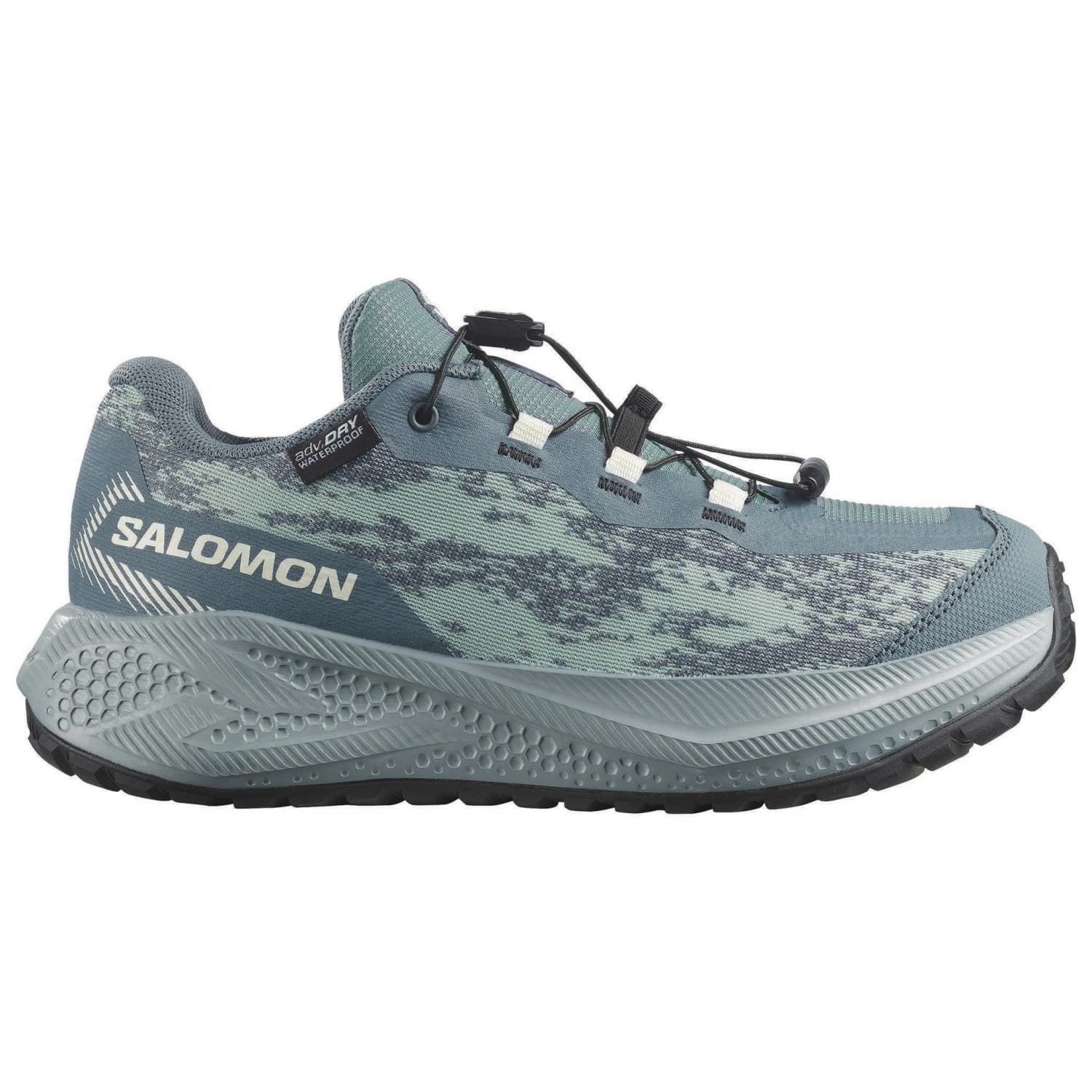 Детски маратонки Salomon Kid's Aero GRVL Waterproof Running shoes - Stormy Weather / Lichen / Clearly Aqua
