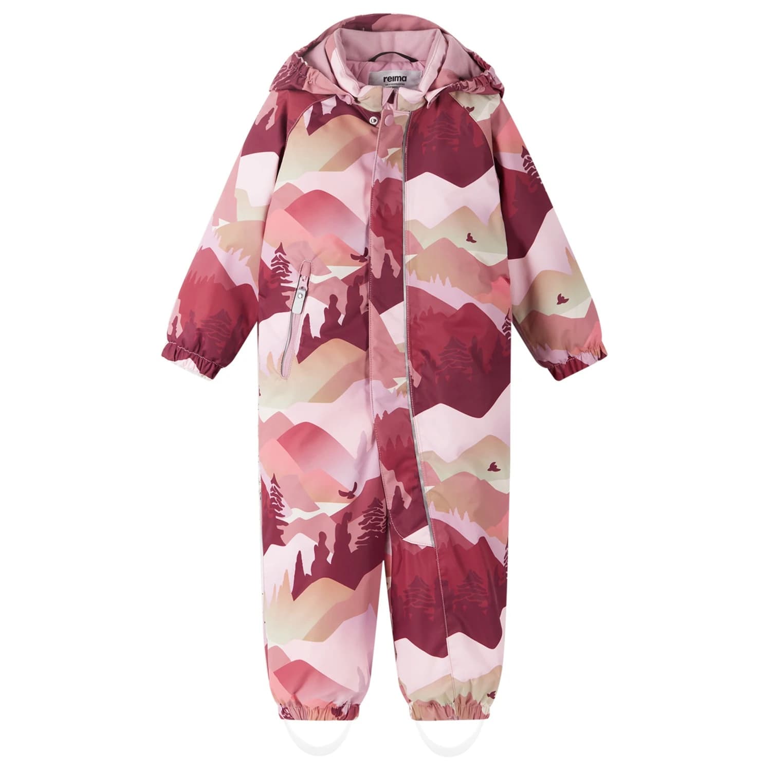 Детска грейка Reima Kid's Reimatec Winter Overall Puhuri Print Overall - Grey Pink