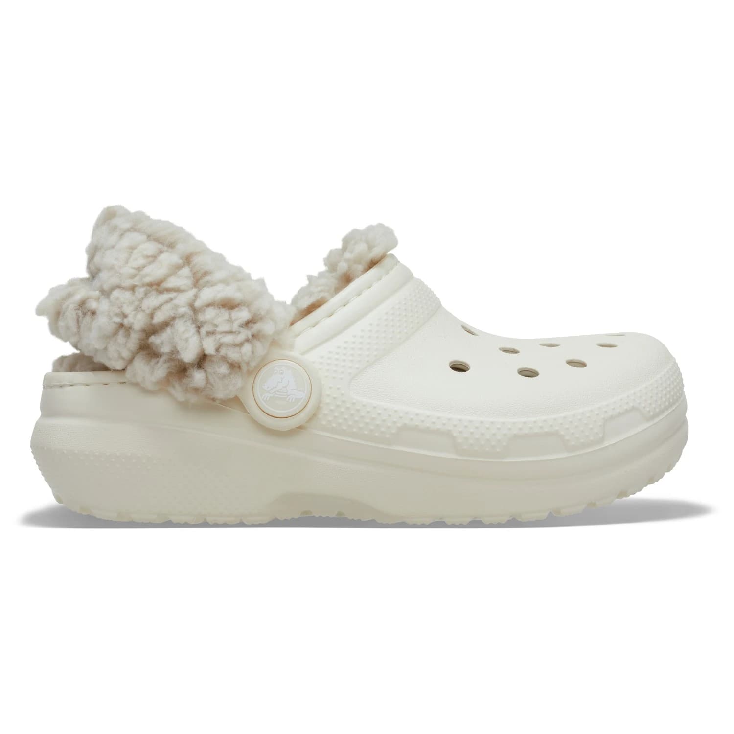 Детски сандали Crocs Kid's Classic Fleece Lined Clog House slippers - Summit White