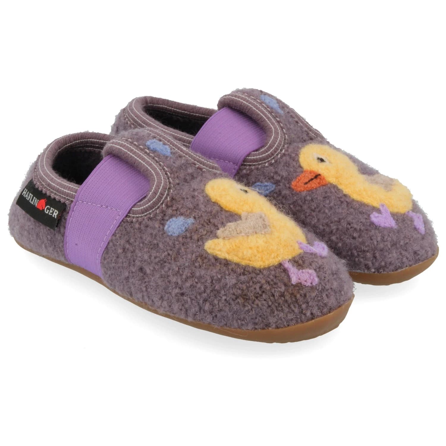 Детски пантофи Haflinger Kid's Everest Quak Quak Slippers - Aubergine