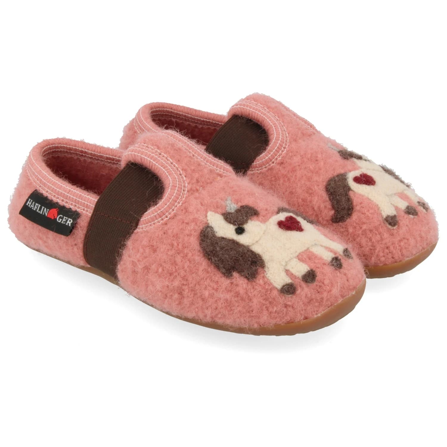 Детски пантофи Haflinger Kid's Everest Unicorn Slippers - Rouge