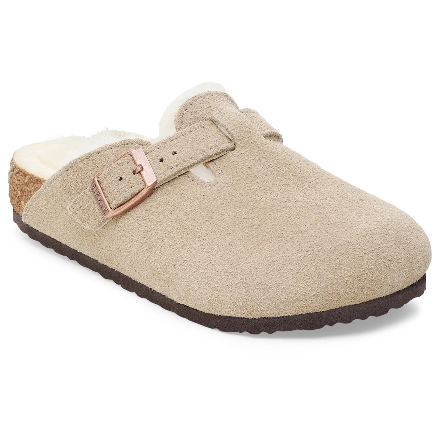 Детски пантофи Birkenstock Kid's Boston Leve Shearling House slippers - Taupe