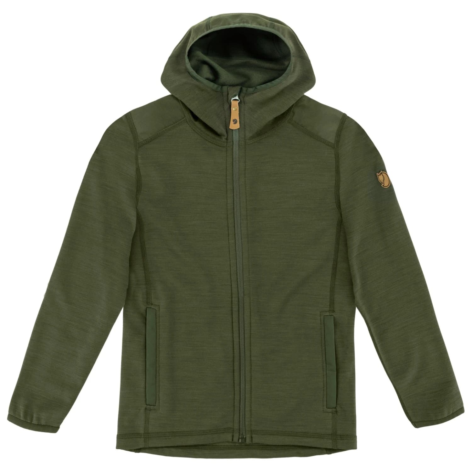 Детско поларено яке Fjällräven Kid's Keb Fleece Hoodie Wool jacket - Deep Forest